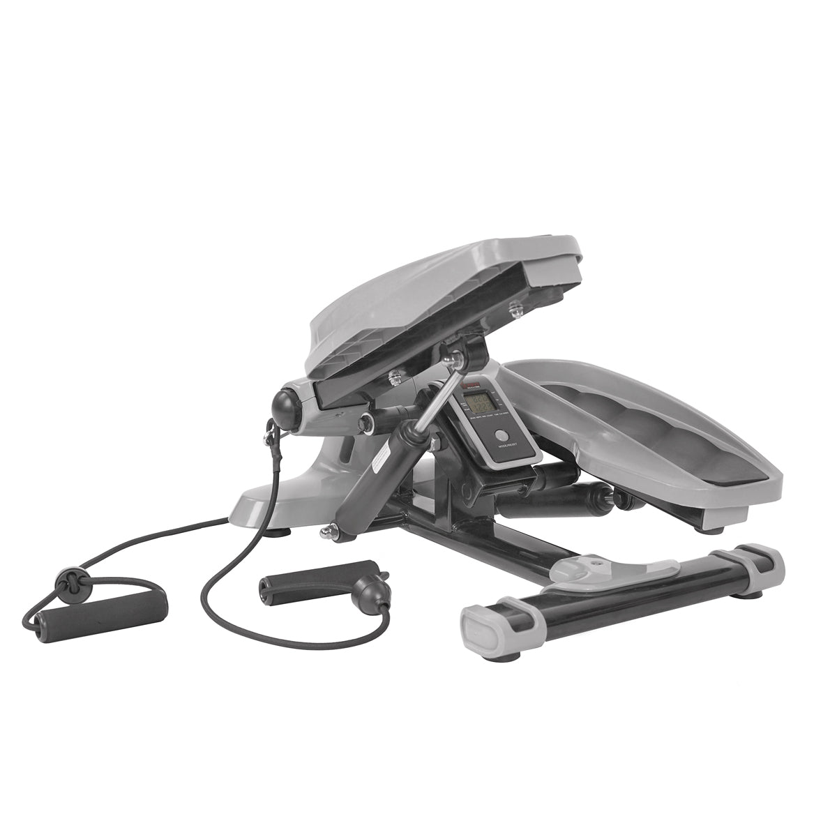  Versa Stepper Exercise Machine Step, Wide Non-Slip Pedals w/ Resistance Bands and LCD Monitor、mySite、ghnorth
