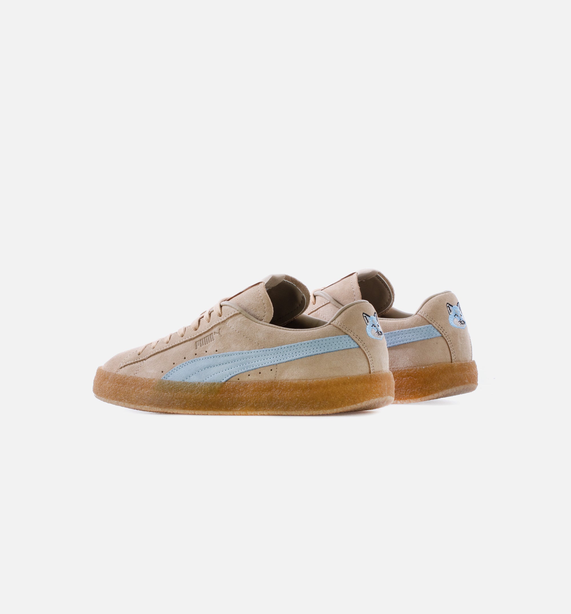 Maison Kitsune Suede Crepe Mens Lifestyle Shoe - Sand/Blue、mySite、dreamappss