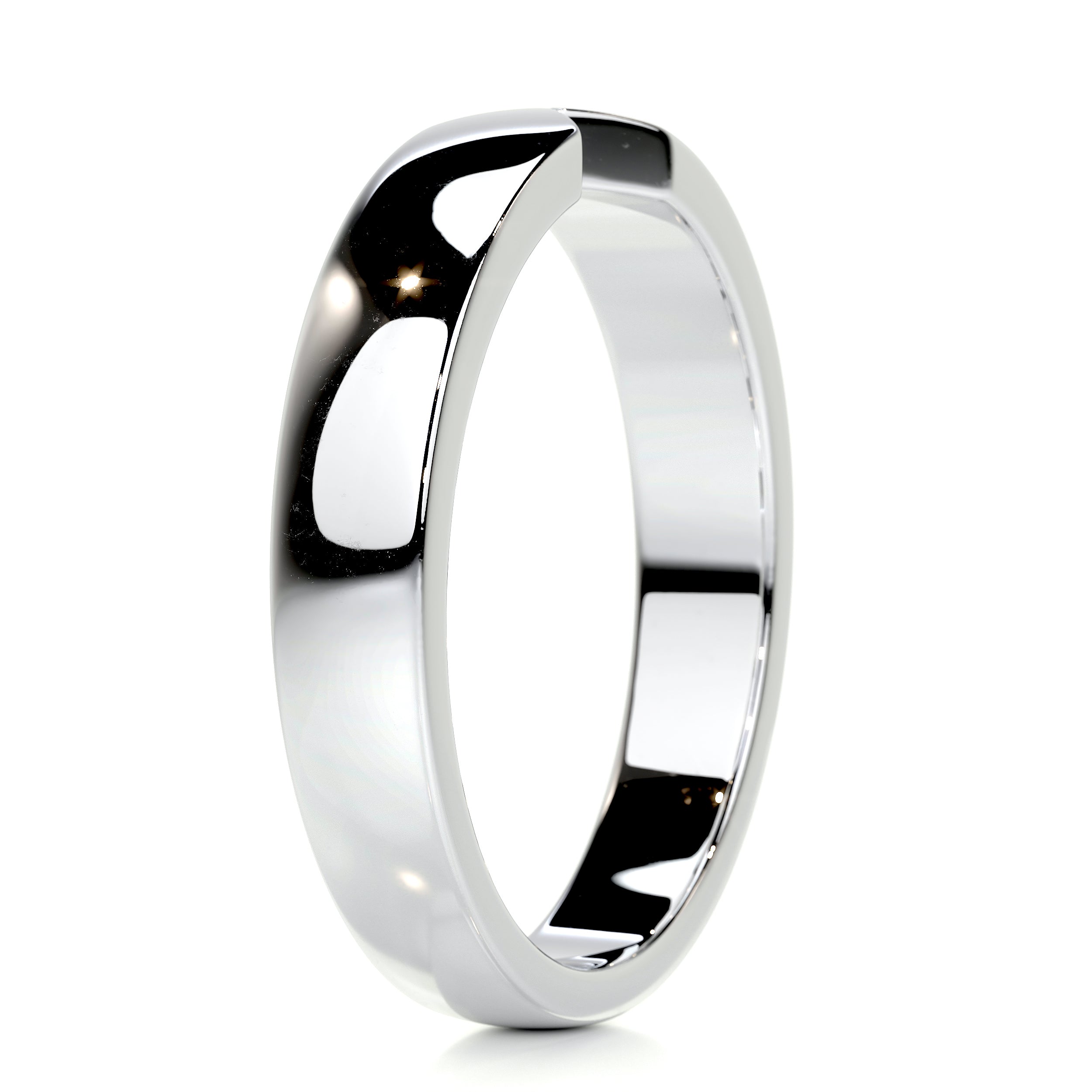 David Men's Wedding Band -14K White Gold、mySite、hinf8tx79