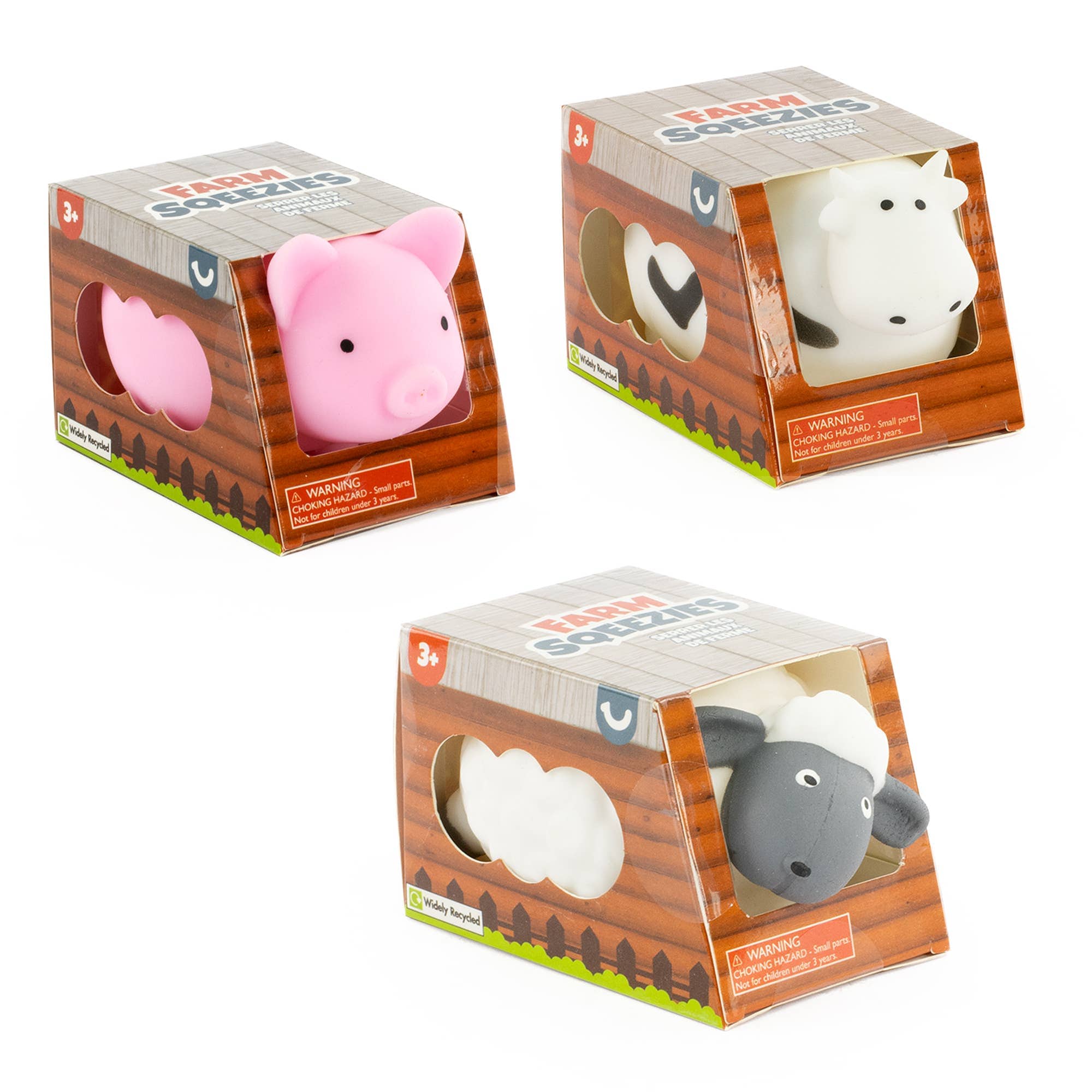 Farm Squeezies Squishy Pig, Cow or Sheep Fidget Toy、mySite、g9winljtr