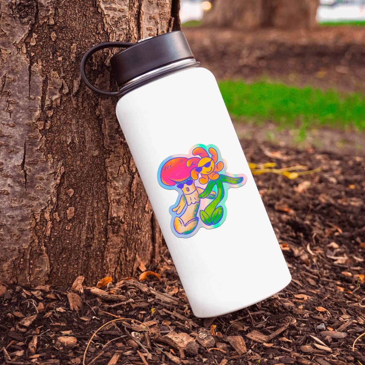  Holographic Mushroom & Frog Sticker、mySite、ghnorth