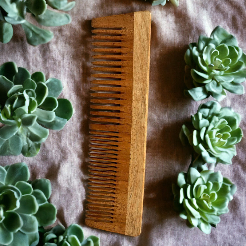 Neem Wooden Comb | Handle Comb + 2 in 1 Comb | Set of 2、mySite、camillekostekn
