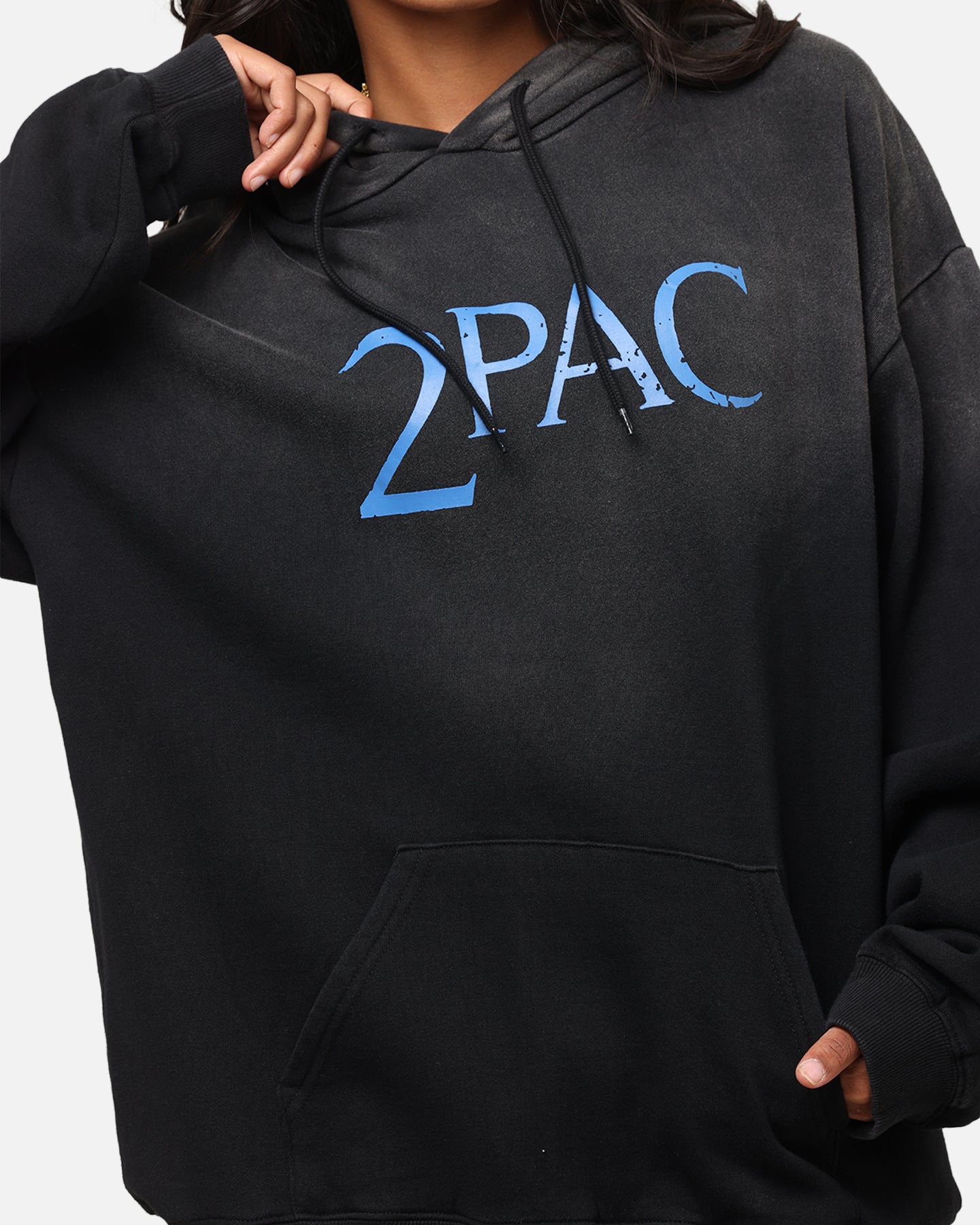 Tupac Super Fade Hoodie Washed Black、mySite、zt4zffjzw