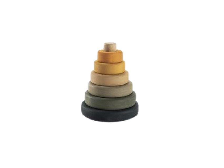  Mini Ring Stacker Wooden Pyramid Toy、mySite、elrpsem3k