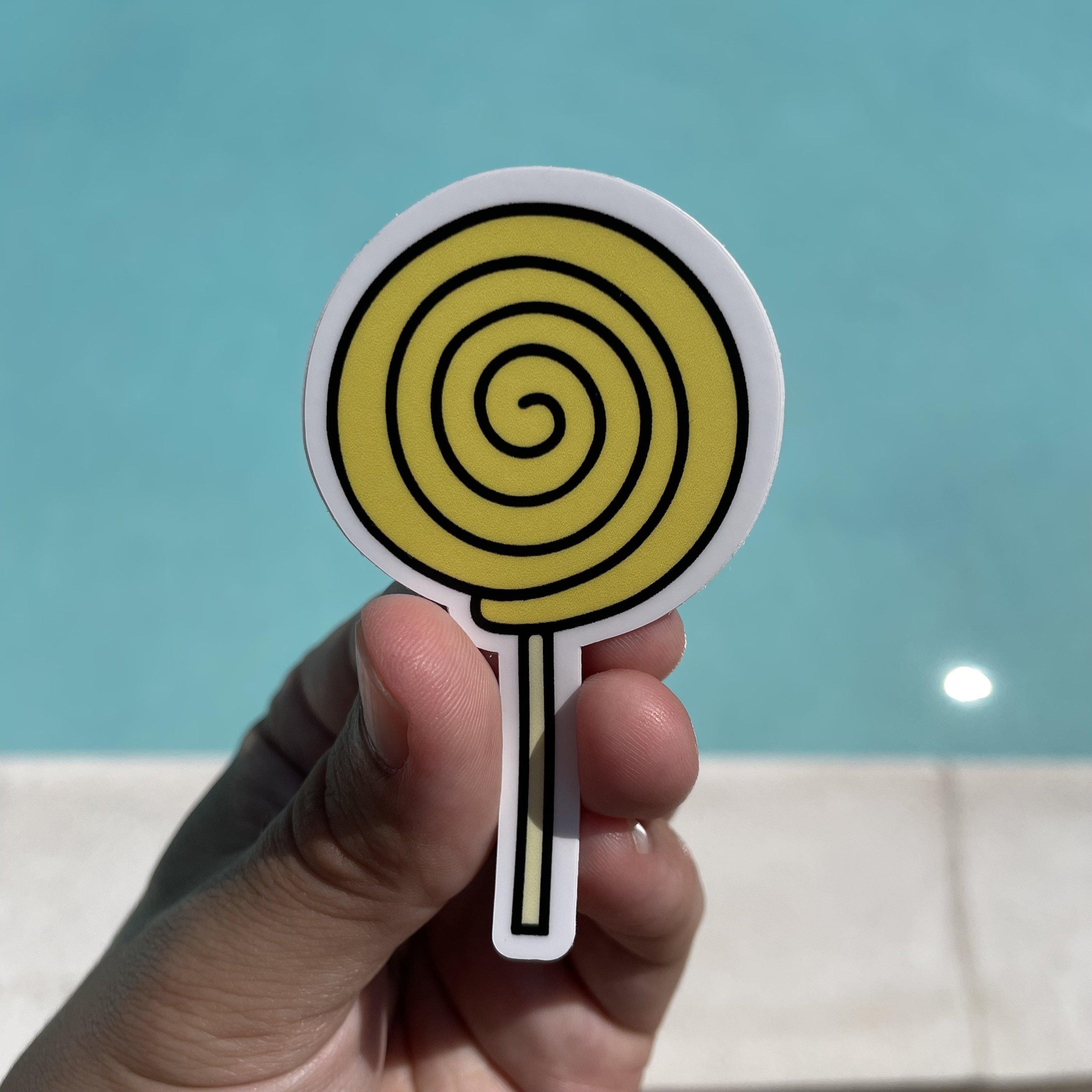  Yellow Spiral Sucker Aesthetic Sticker、mySite、elrpsem3k