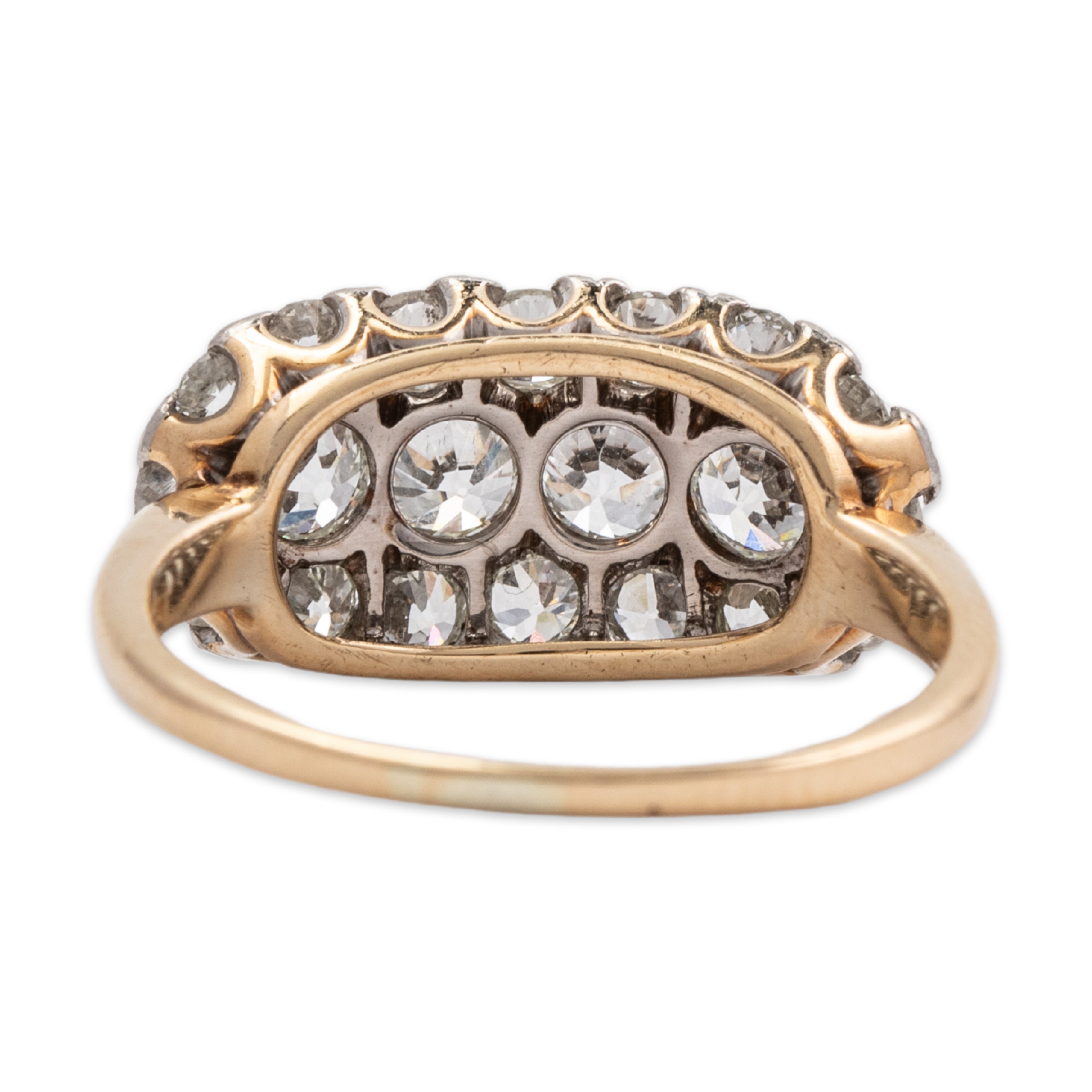 Antique 14k Yellow Gold Old Mine 1.15cttw Diamond Cluster Ring 6.25、mySite、hinf8tx79