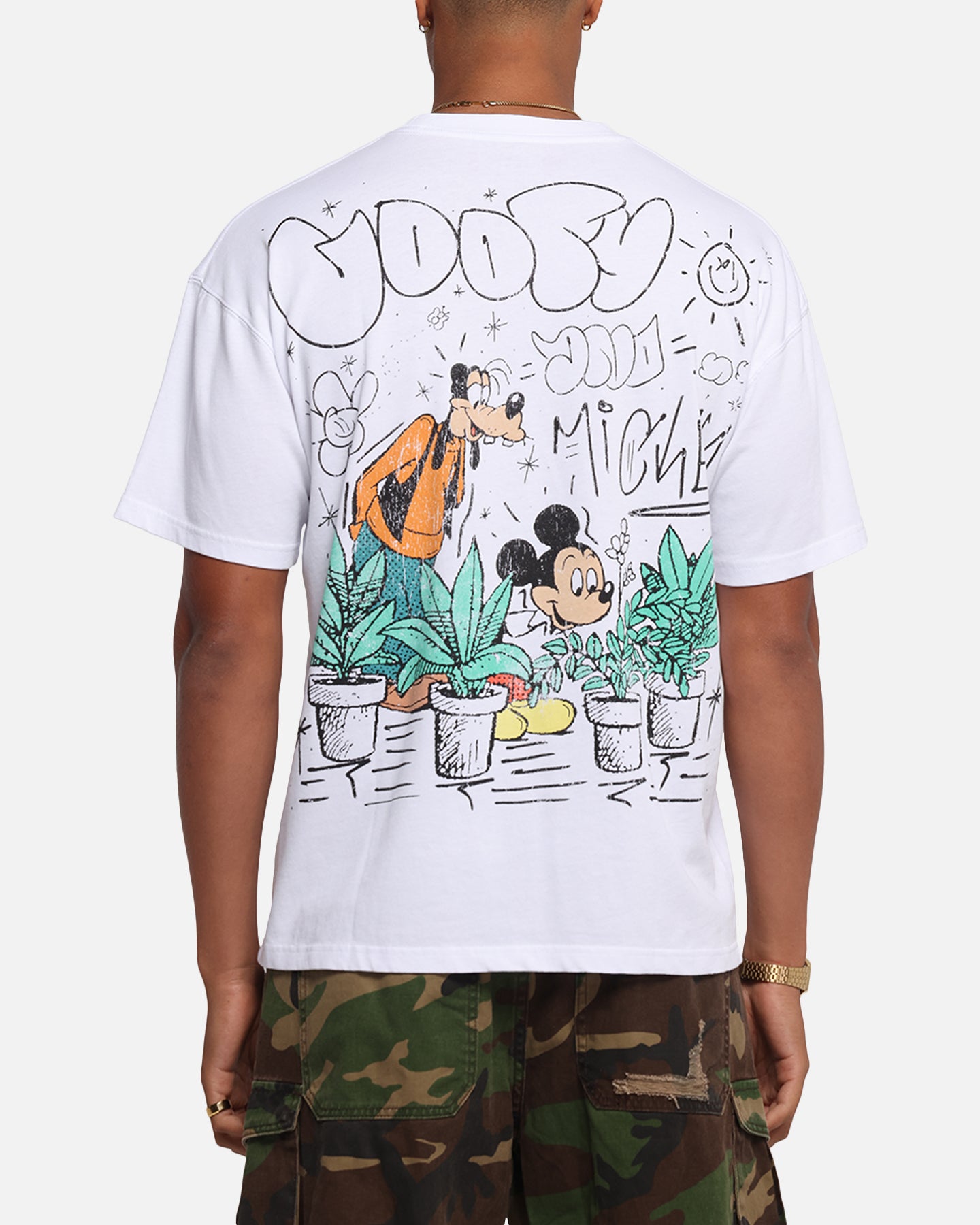 American Thrift Disney Best Friend's T-Shirt White、mySite、zt4zffjzw