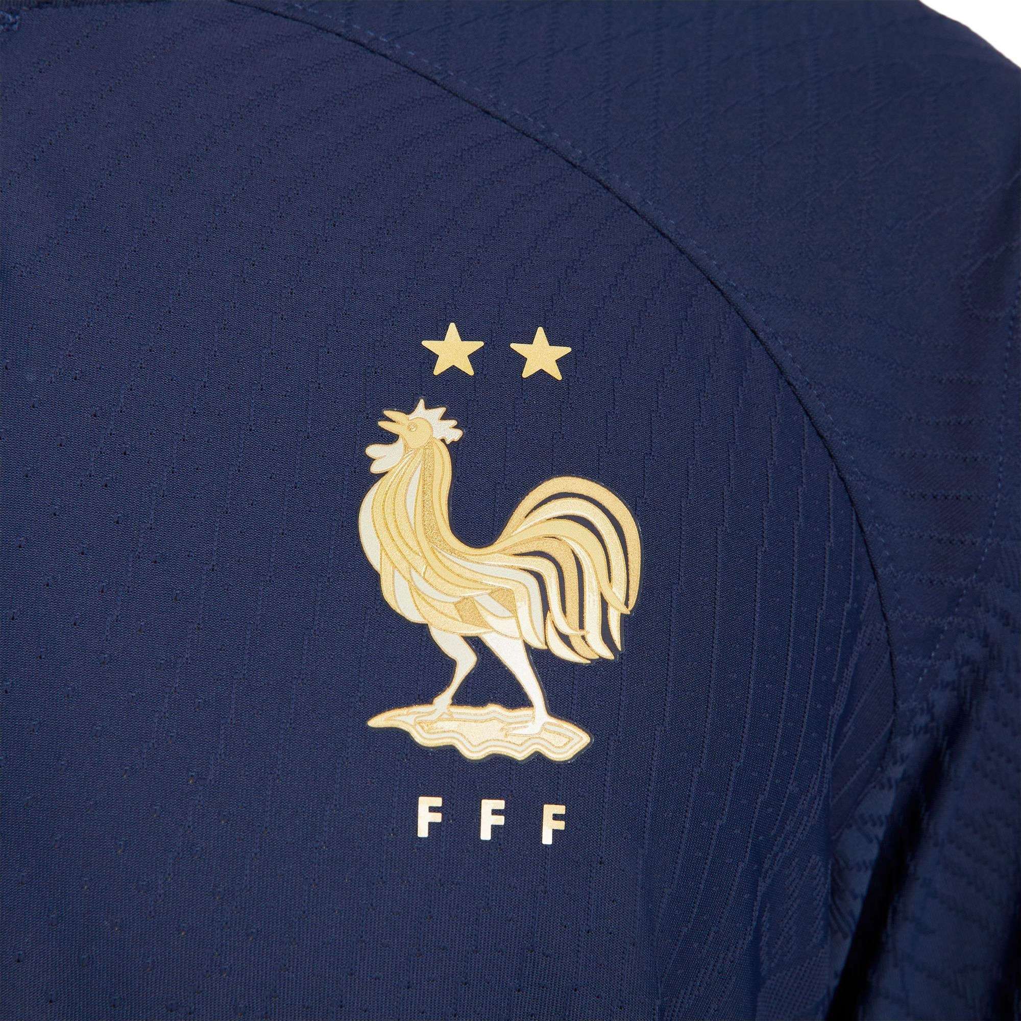 Nike Men's France 2022/23 Dri-FIT ADV Home Jersey Midnight Navy/Metallic Gold、mySite、noshort