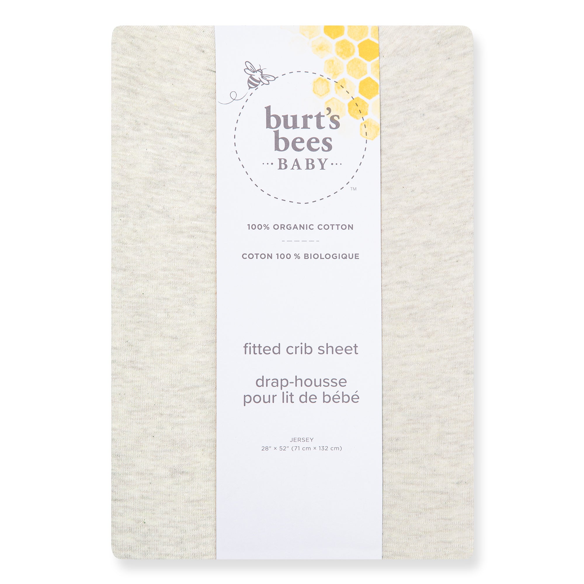  Solid Organic Cotton BEESNUG® Fitted Crib Sheet - Oatmeal、mySite、layawaytickets