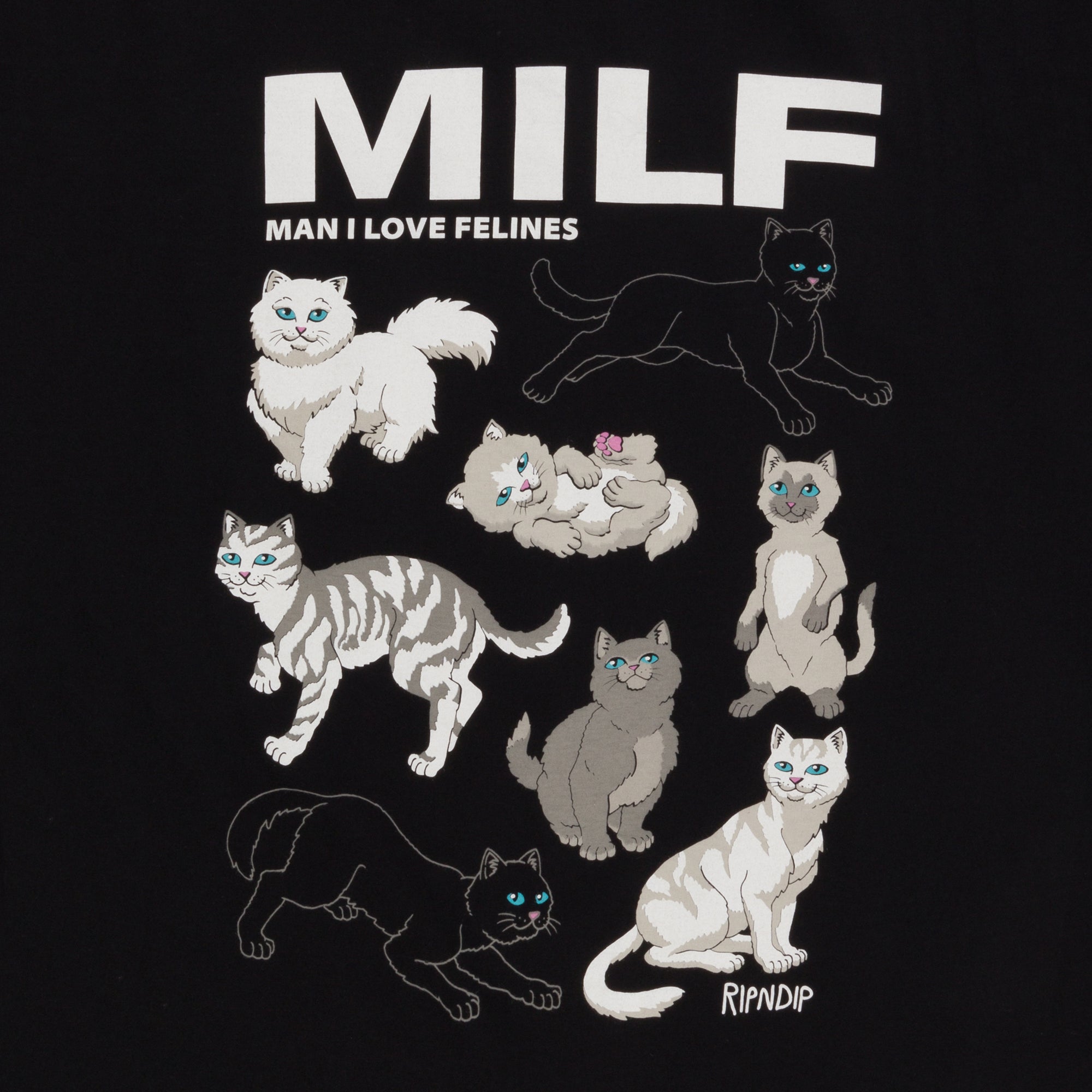  Man I Love Felines Tee (Black)、mySite、merchandisen