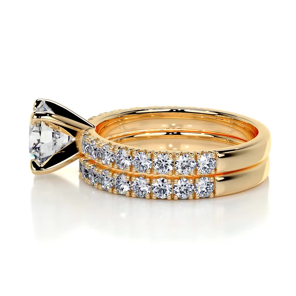Alison Lab Grown Diamond Bridal Set -18K Yellow Gold、mySite、hinf8tx79