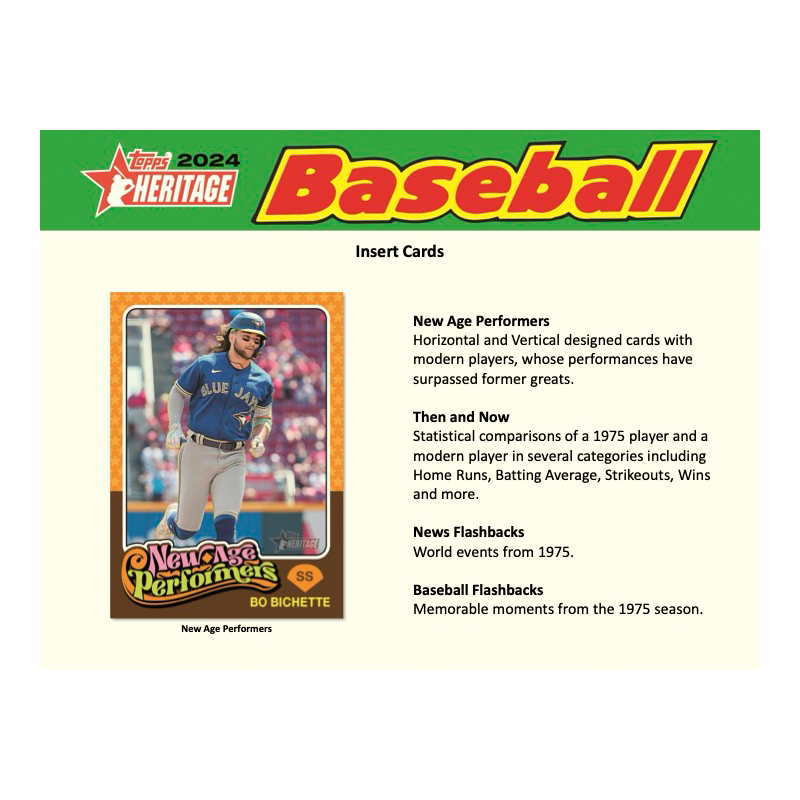 2024 Topps Heritage Baseball Hobby Box、mySite、waistdrama
