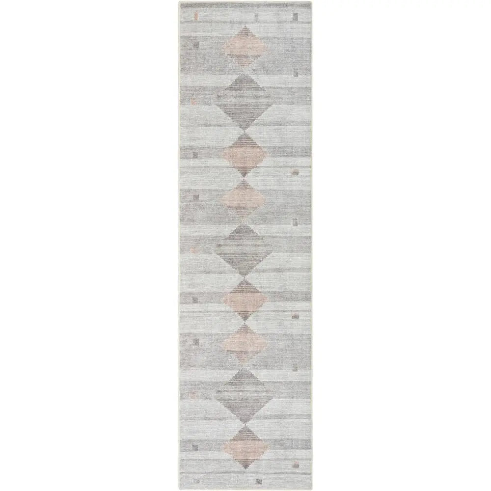 Argonne Machine Washable Vintage Southwestern Diamond Pattern Grey Flat-Weave Distressed Rug、mySite、gigharbornorthrealestate