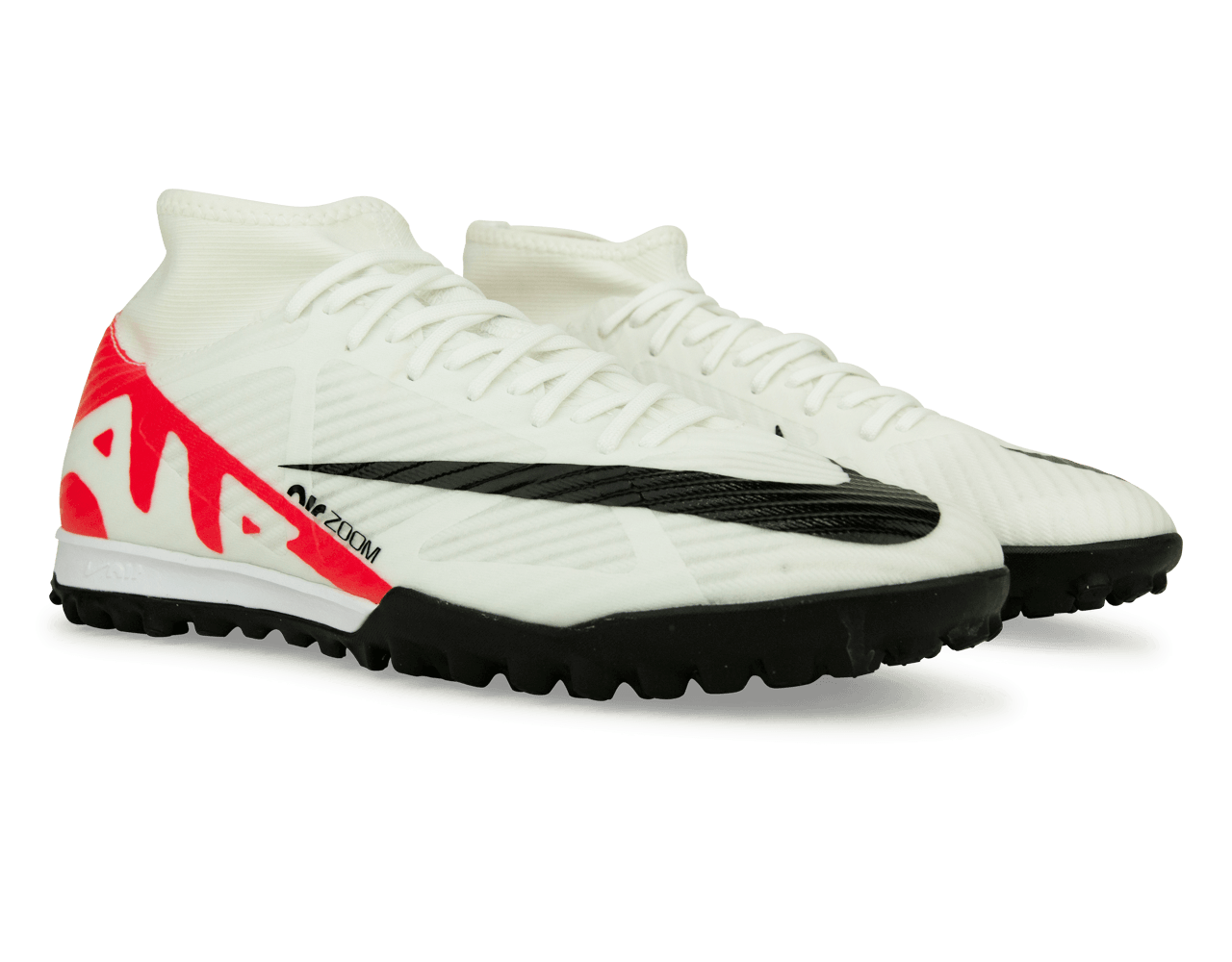 Nike Men's Zoom Mercurial Superfly 9 Academy TF White/Red、mySite、noshort