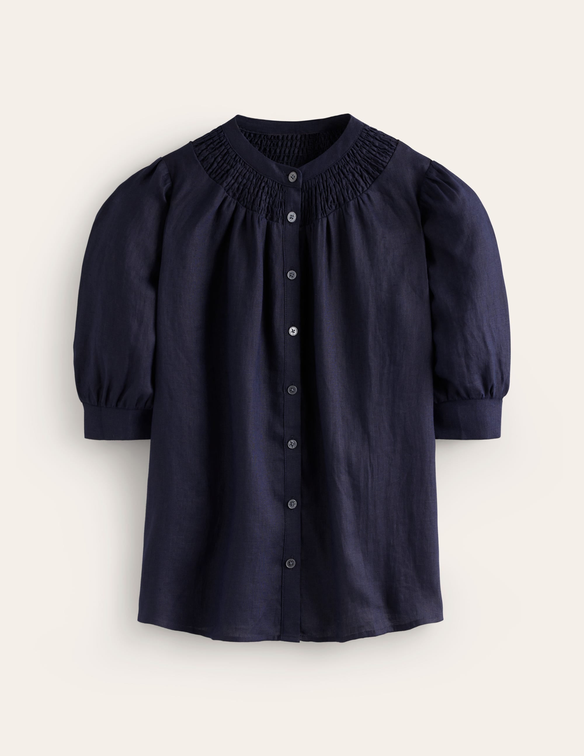  Ada Linen Top-Navy、mySite、ashleygrahame
