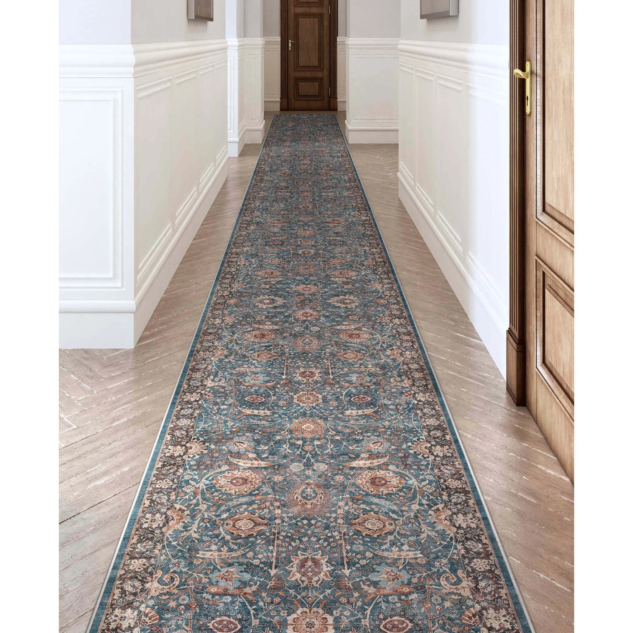 Liana Vintage Oriental Teal Flat-Weave Rug、mySite、gigharbornorthrealestate