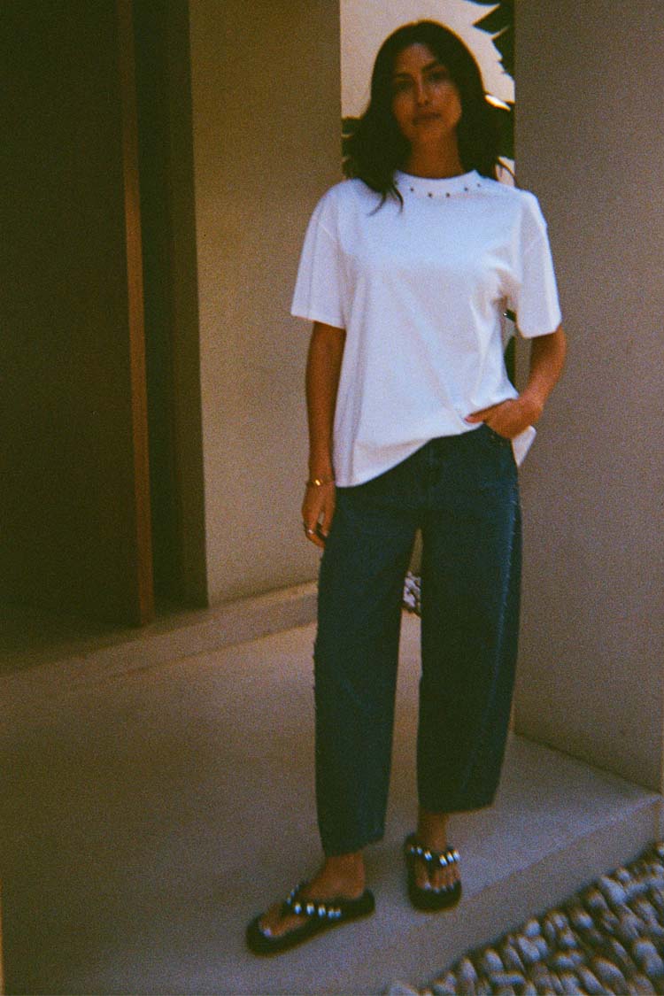 White Studded T-Shirt、mySite、solidvoid