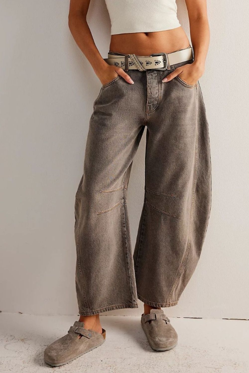  Cora Wide Leg Jeans with Pockets、mySite、justintrudeaud