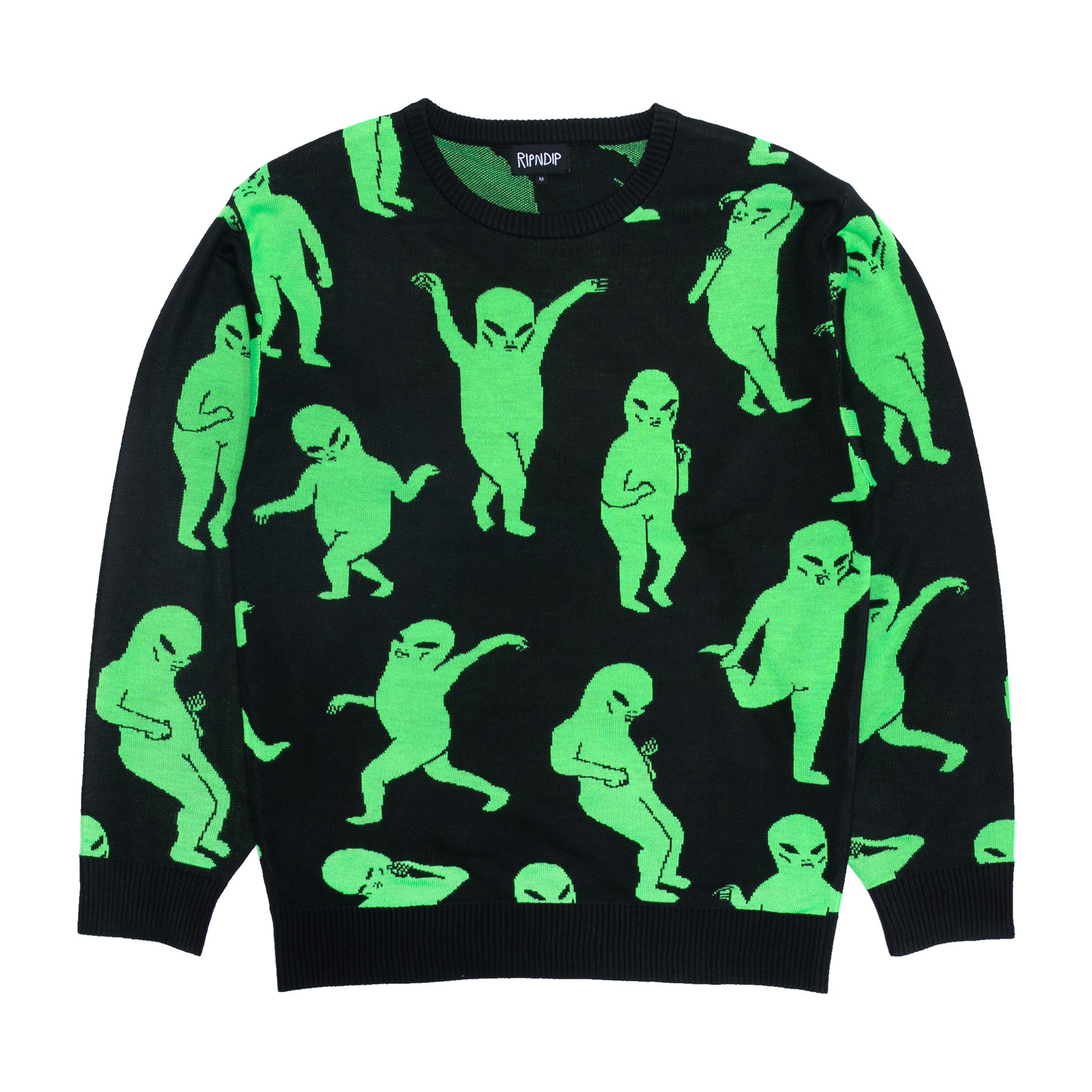  Alien Dance Party Knit Sweater (Black)、mySite、merchandisen