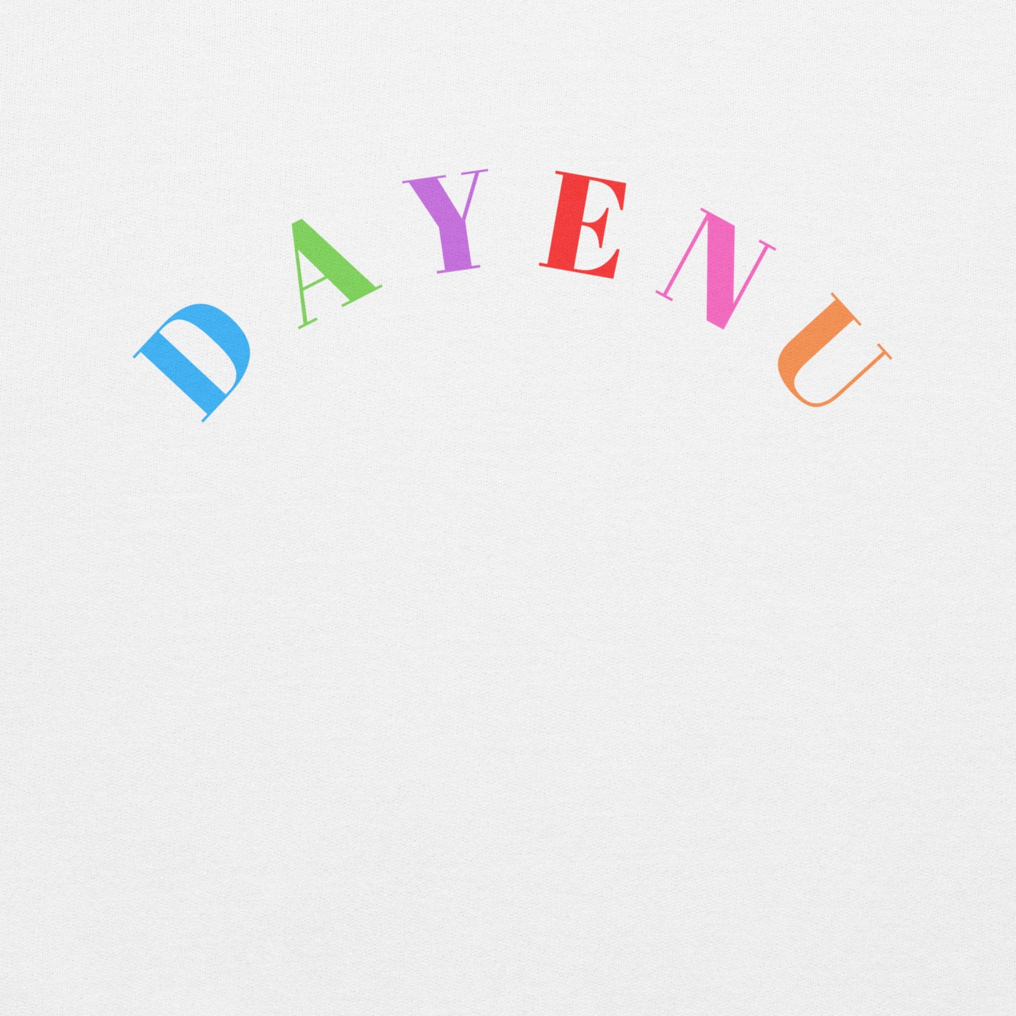 Rainbow Dayenu Unisex Hoodie - (Choice of Color) - (Sizes S - 5XL)、mySite、topwebapps