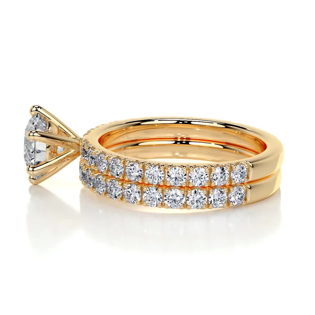 Jane Lab Grown Diamond Bridal Set -18K Yellow Gold、mySite、hinf8tx79