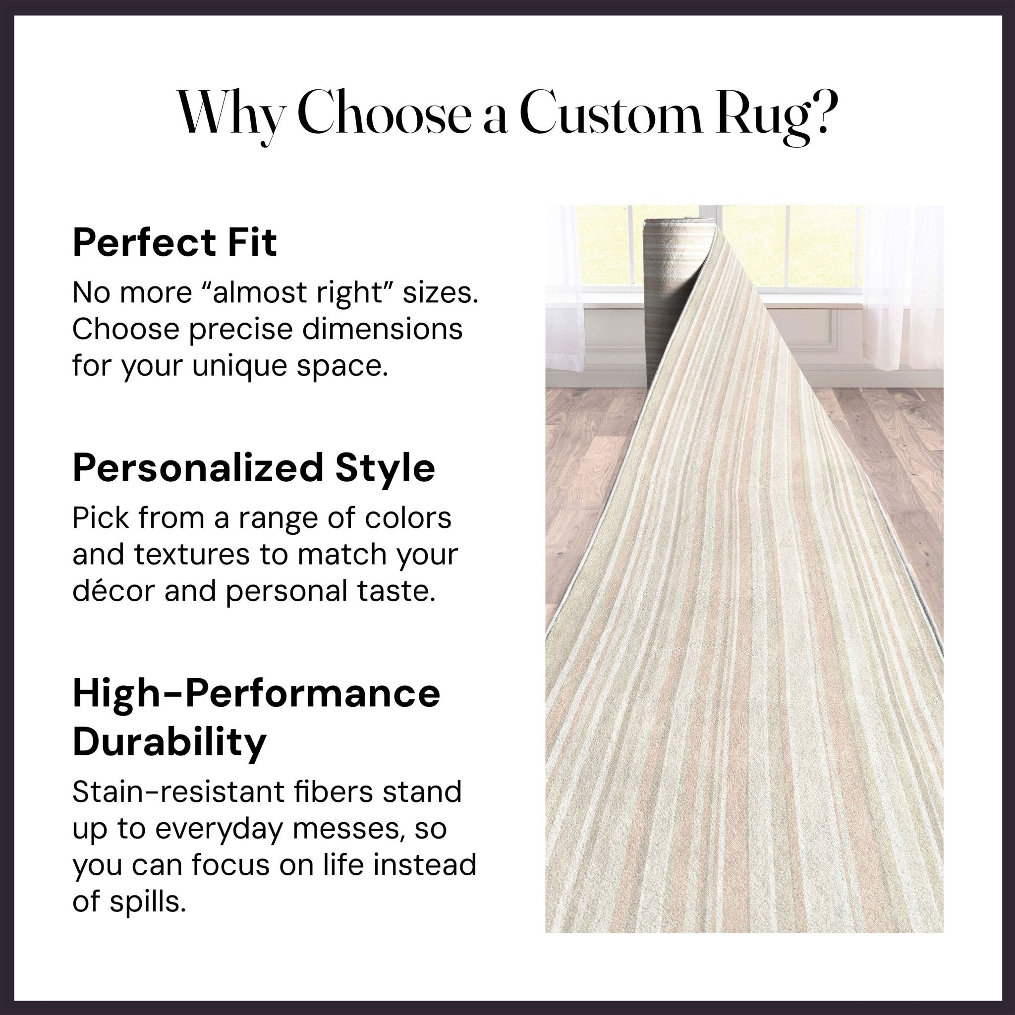 Custom Size Runner Seabreeze Lines Modern Moonlit Ivory Choose Your Width x Choose Your Length Hallway Runner Rug、mySite、gigharbornorthrealestate