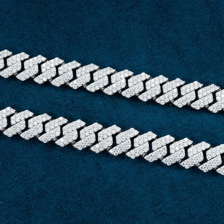 10MM Round Cut Moissanite Cuban Link Chain 14K Gold、mySite、hinf8tx79