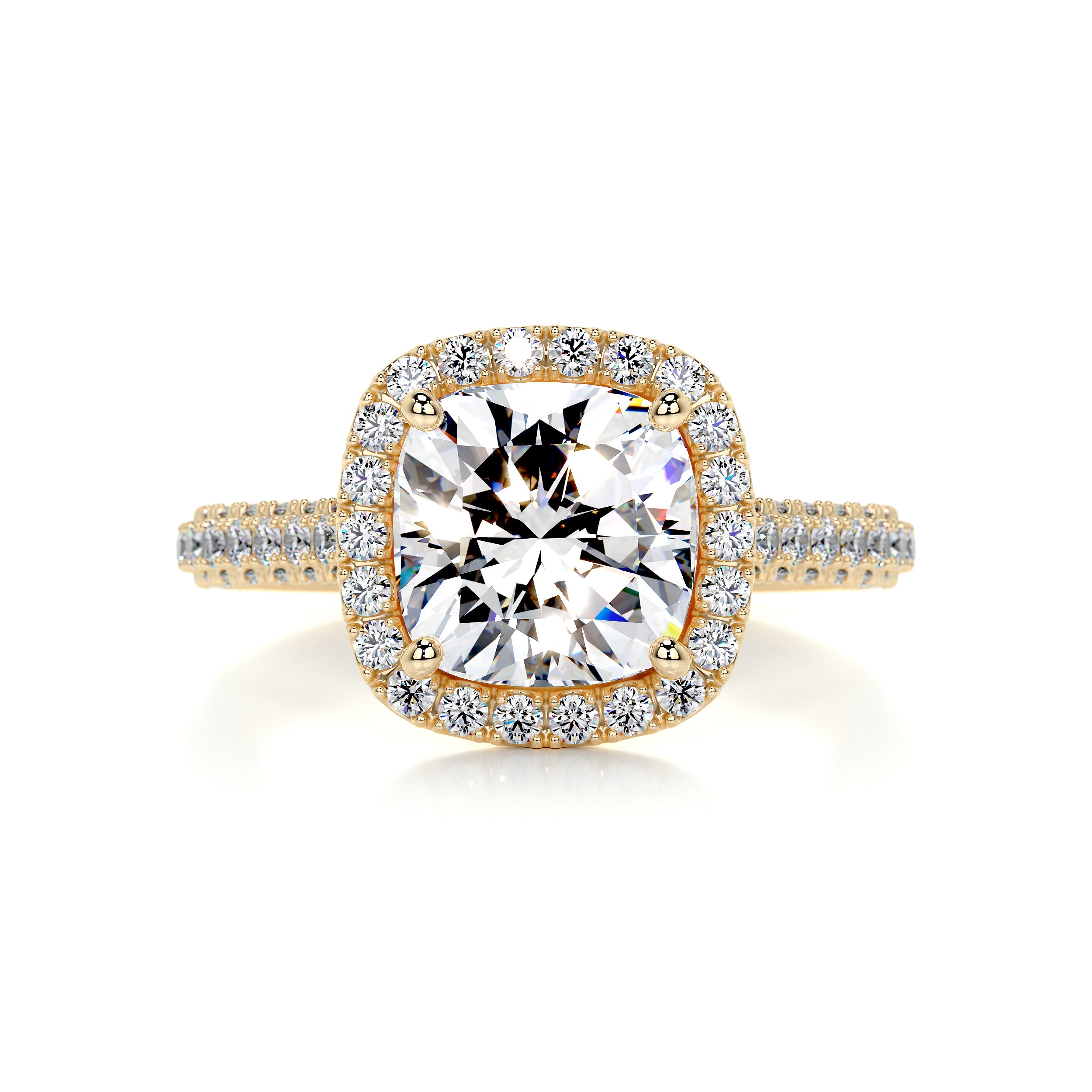 Annabelle Moissanite & Diamond Ring -18K Yellow Gold、mySite、hinf8tx79
