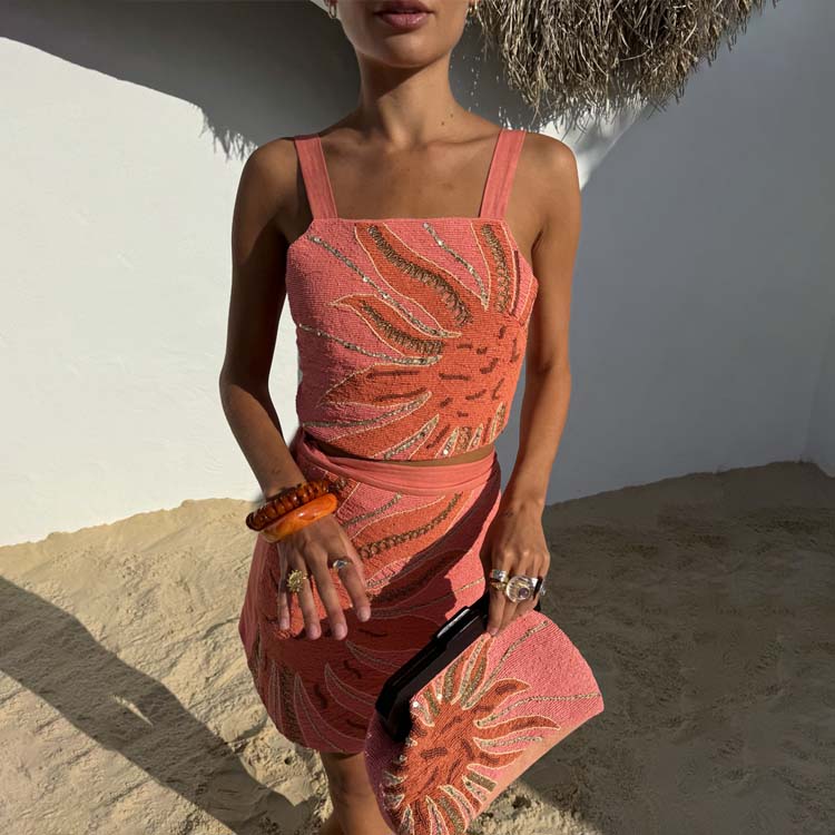 Pink Sol Beaded Top、mySite、solidvoid