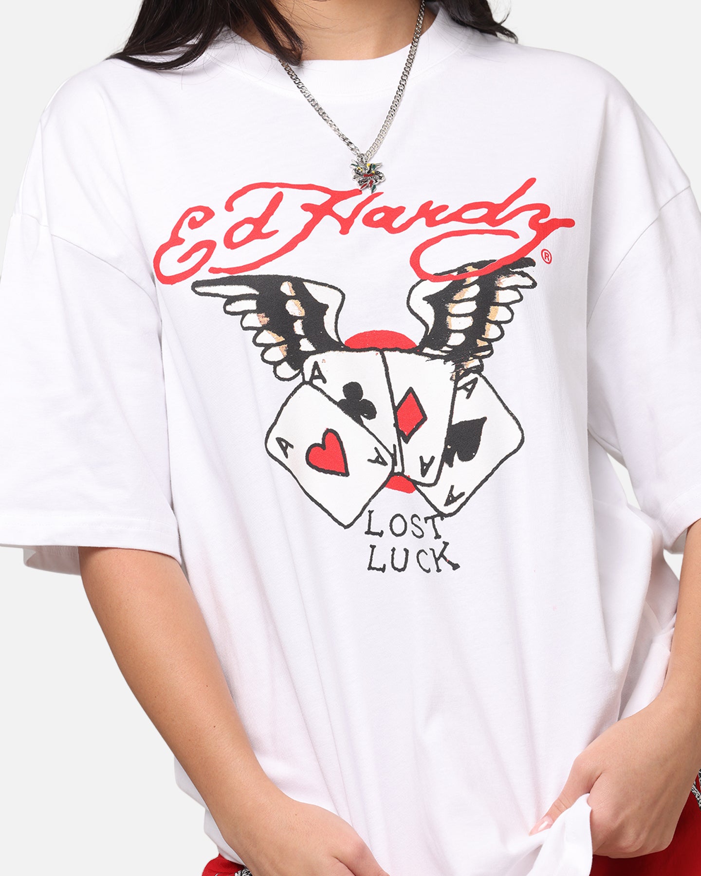Ed Hardy Lost Luck T-Shirt White、mySite、zt4zffjzw