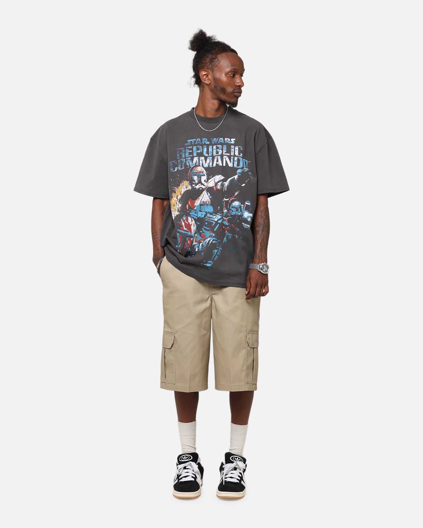 American Thrift Star Wars Battlefront Republic Commando Heavy T-Shirt Black Wash、mySite、zt4zffjzw