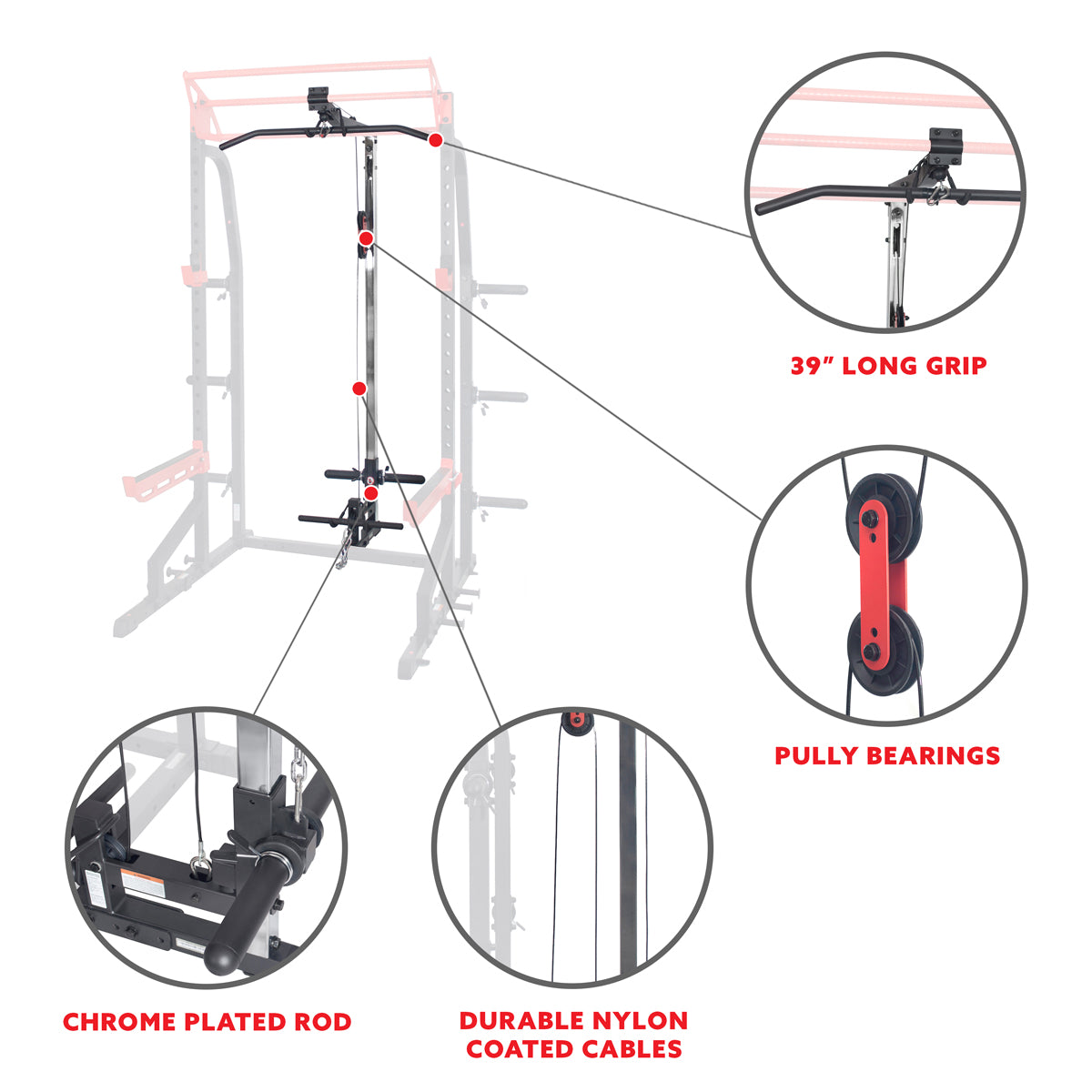  Sunny Strength™ Stretch Training Machine Lat Pulldown Pulley System Attachment for Power Racks、mySite、ghnorth