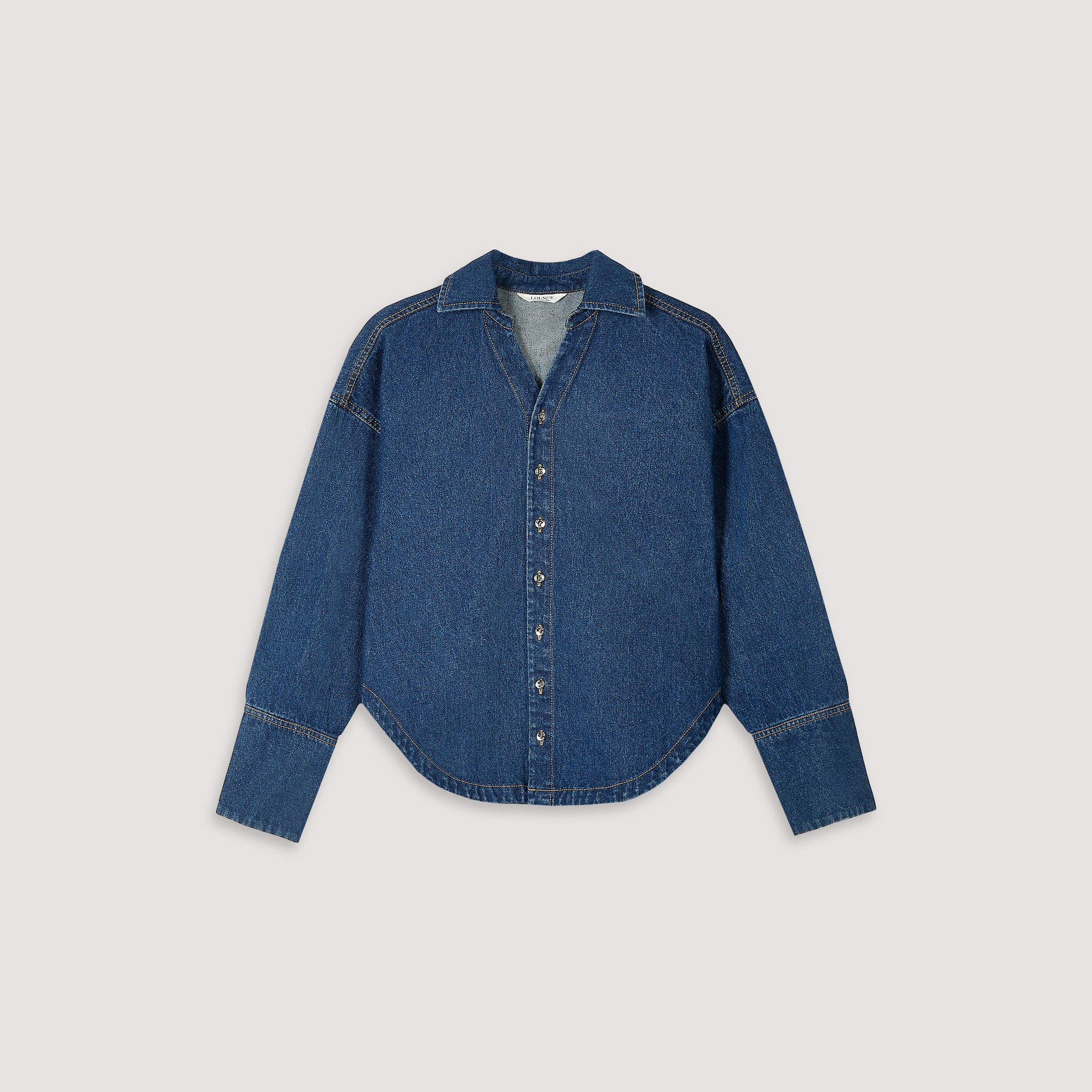 Oversized Denim Shirt - Blue、mySite、bengalsvssteelers