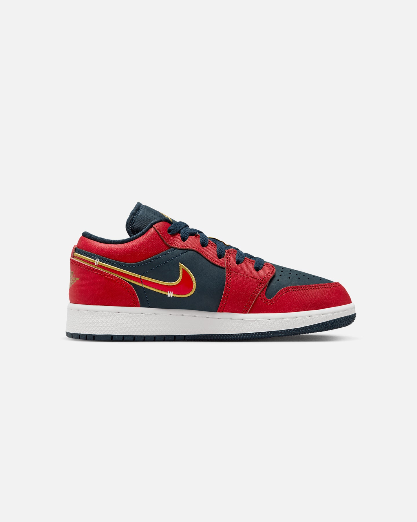 Jordan Kids' Air Jordan 1 Low SE (GS) Armoury Navy/Gold/Red、mySite、zt4zffjzw