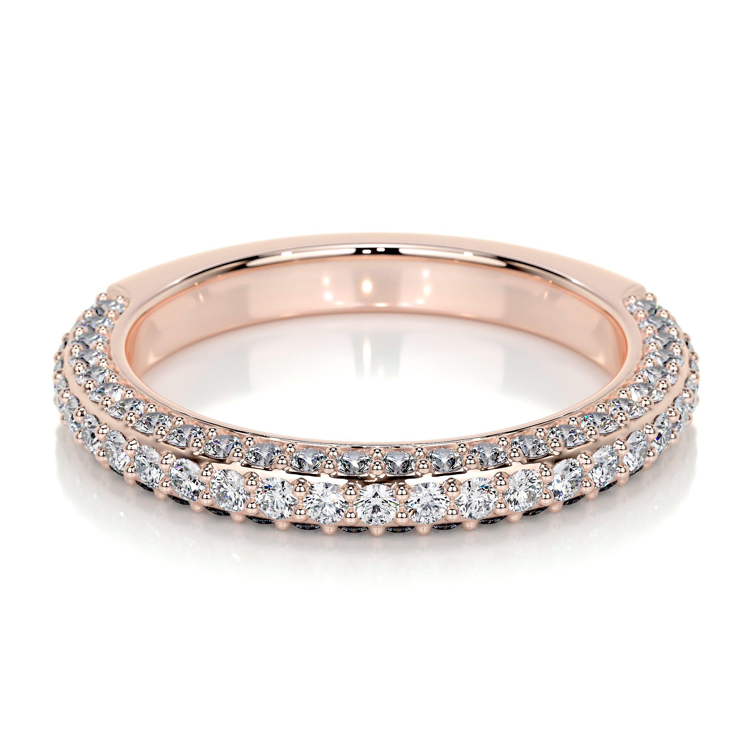 Anastasia Lab Grown Pave Diamond Wedding Ring (0.75 Carat) - 14K Rose Gold、mySite、hinf8tx79