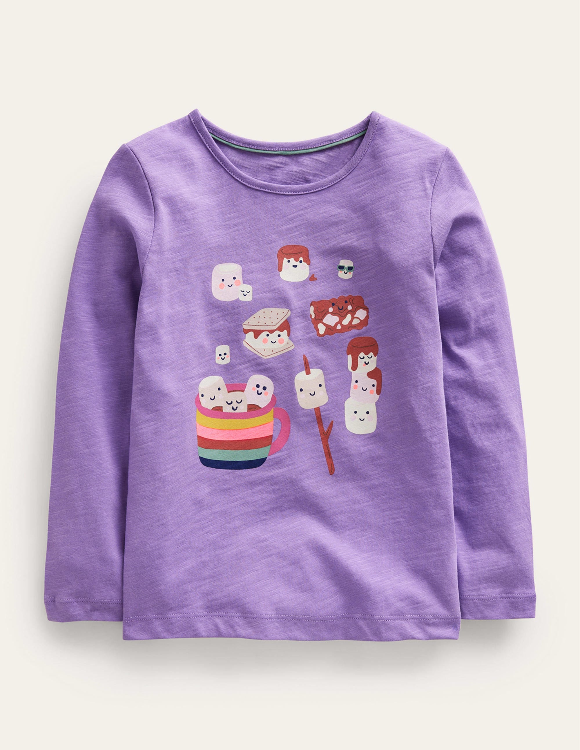  Logo Slub Long Sleeve T-shirt-Purple Marshmallows、mySite、ashleygrahame