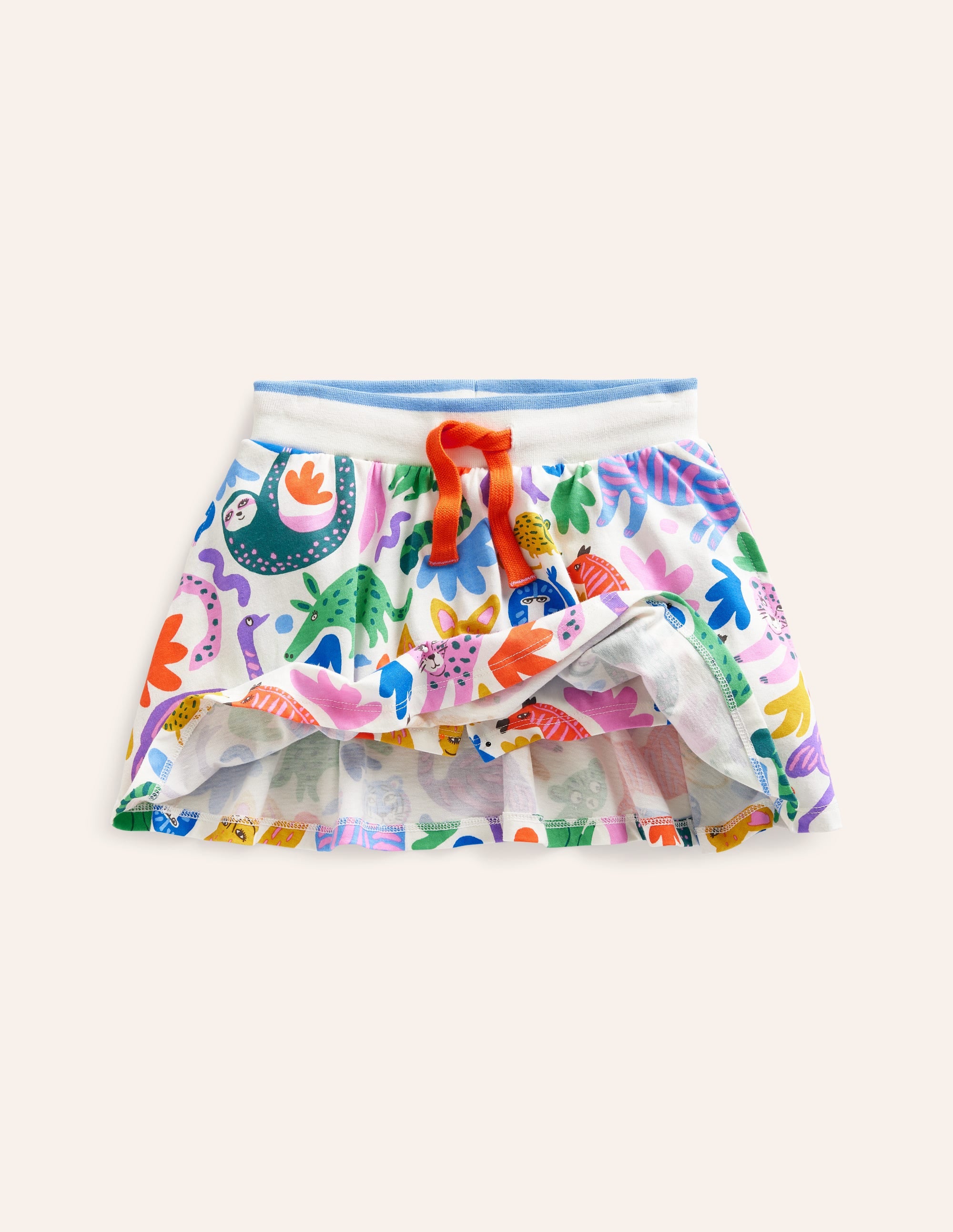  Printed Jersey Skort-Multi Safari Friends、mySite、ashleygrahame