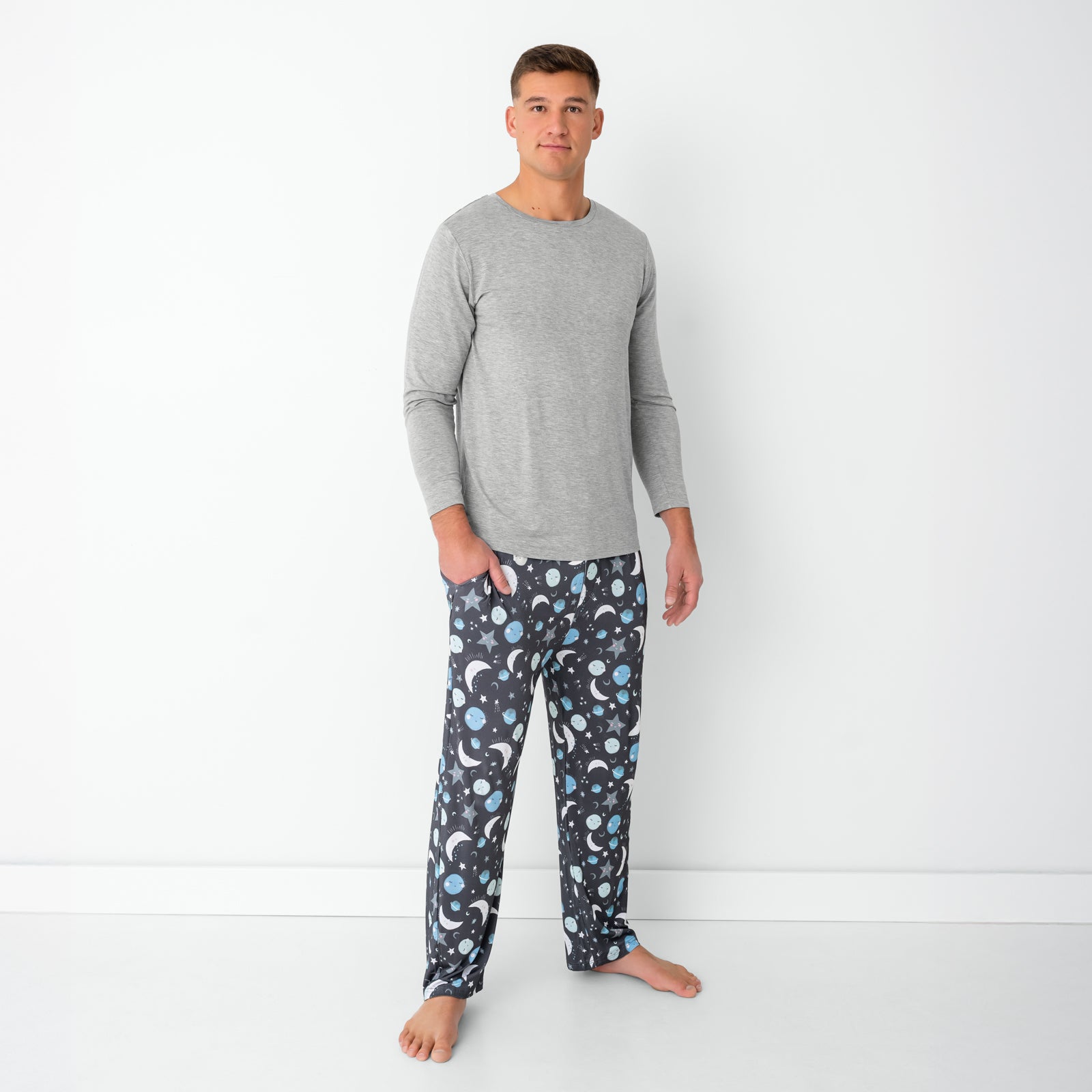  Blue To the Moon & Back Men's Pajama Pants、mySite、layawaytickets