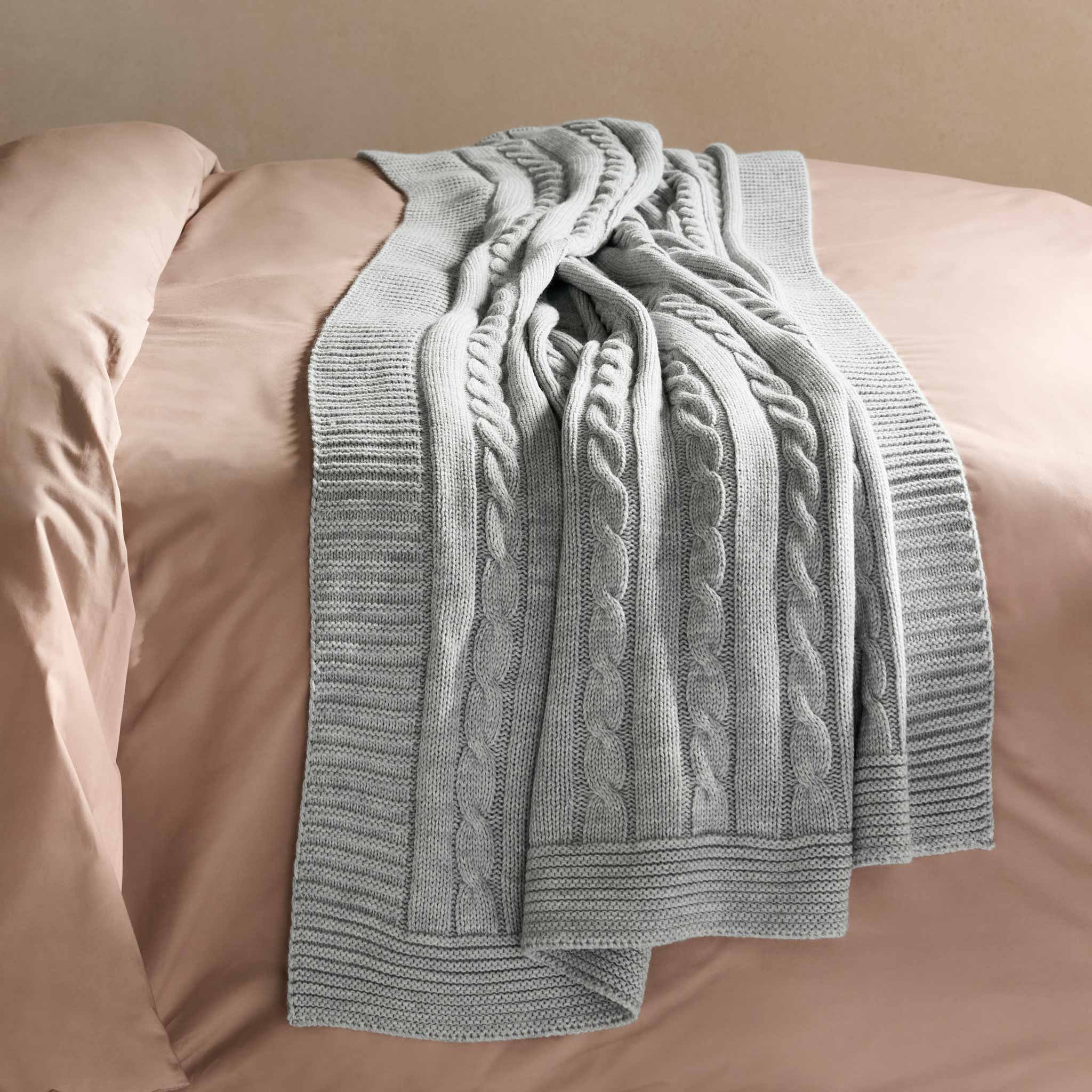  Cable Knit Throw Blanket - Last Call、mySite、sugarbowlscore