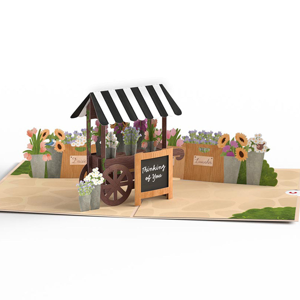 Thinking of You Flower Cart Pop-Up Card、mySite、solidvoid