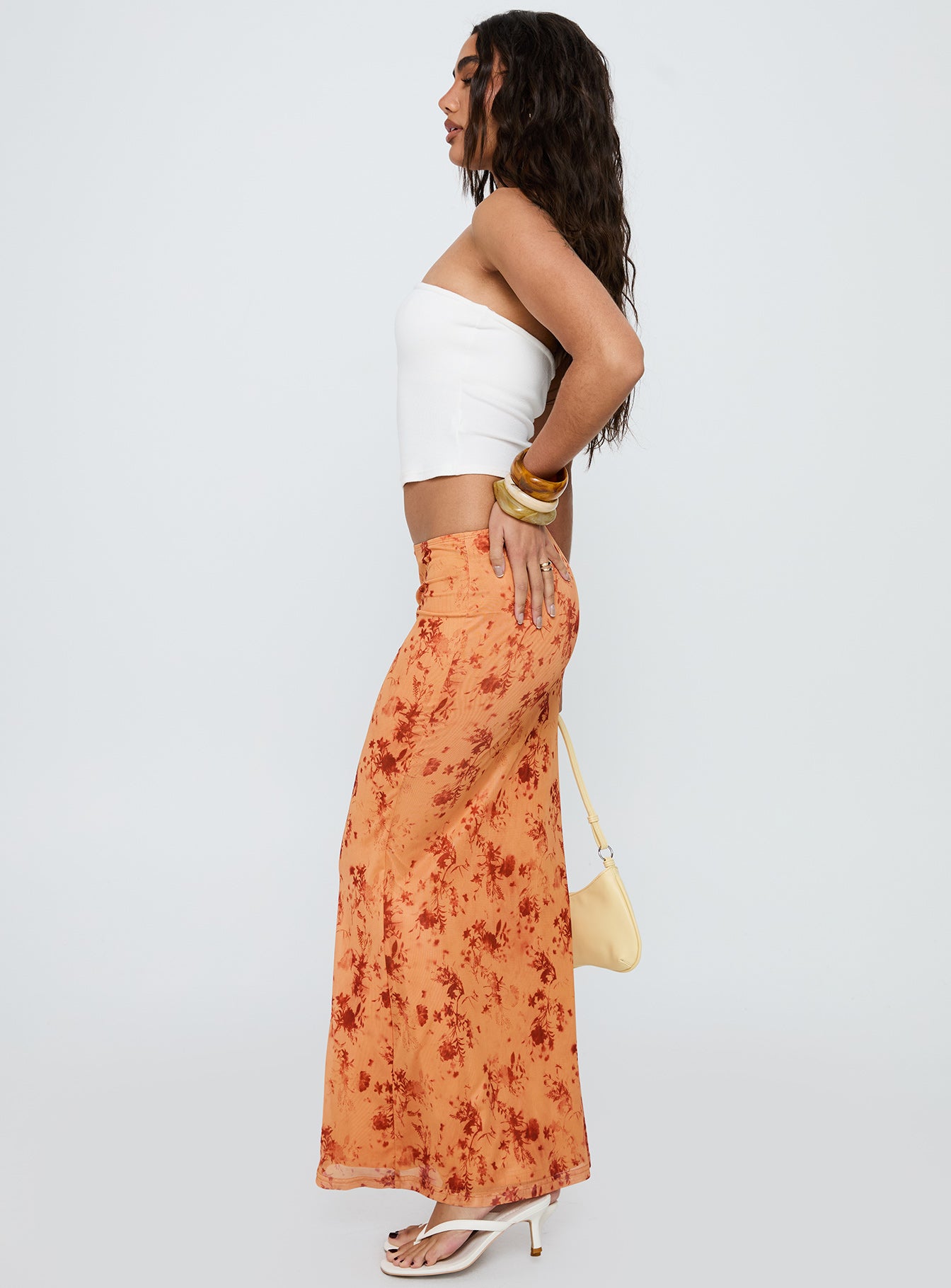 Shepherd Maxi Skirt Orange Multi、mySite、solidvoid