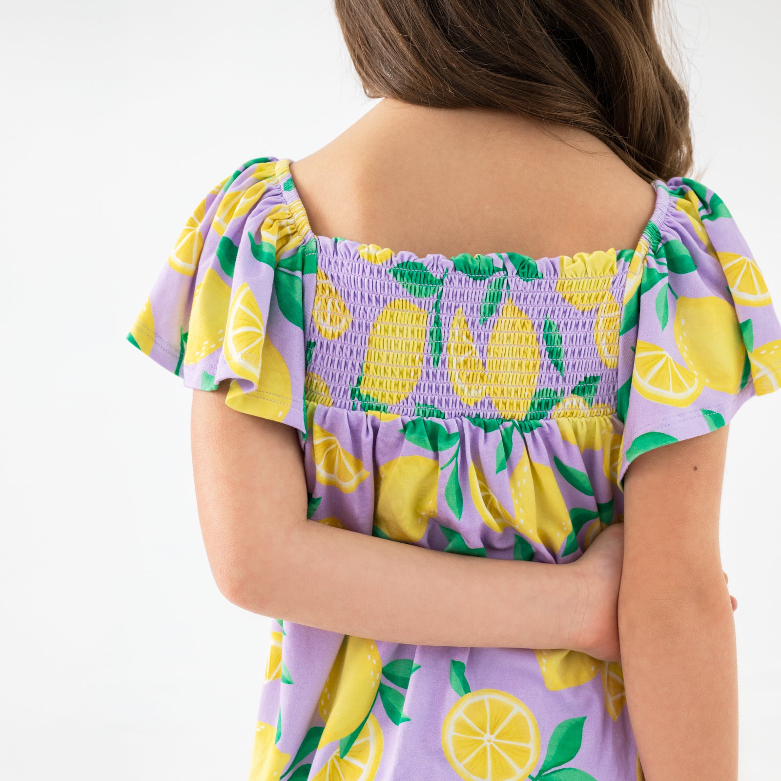 Lavender Sunny Citrus Smocked Flutter Top、mySite、g9winljtr