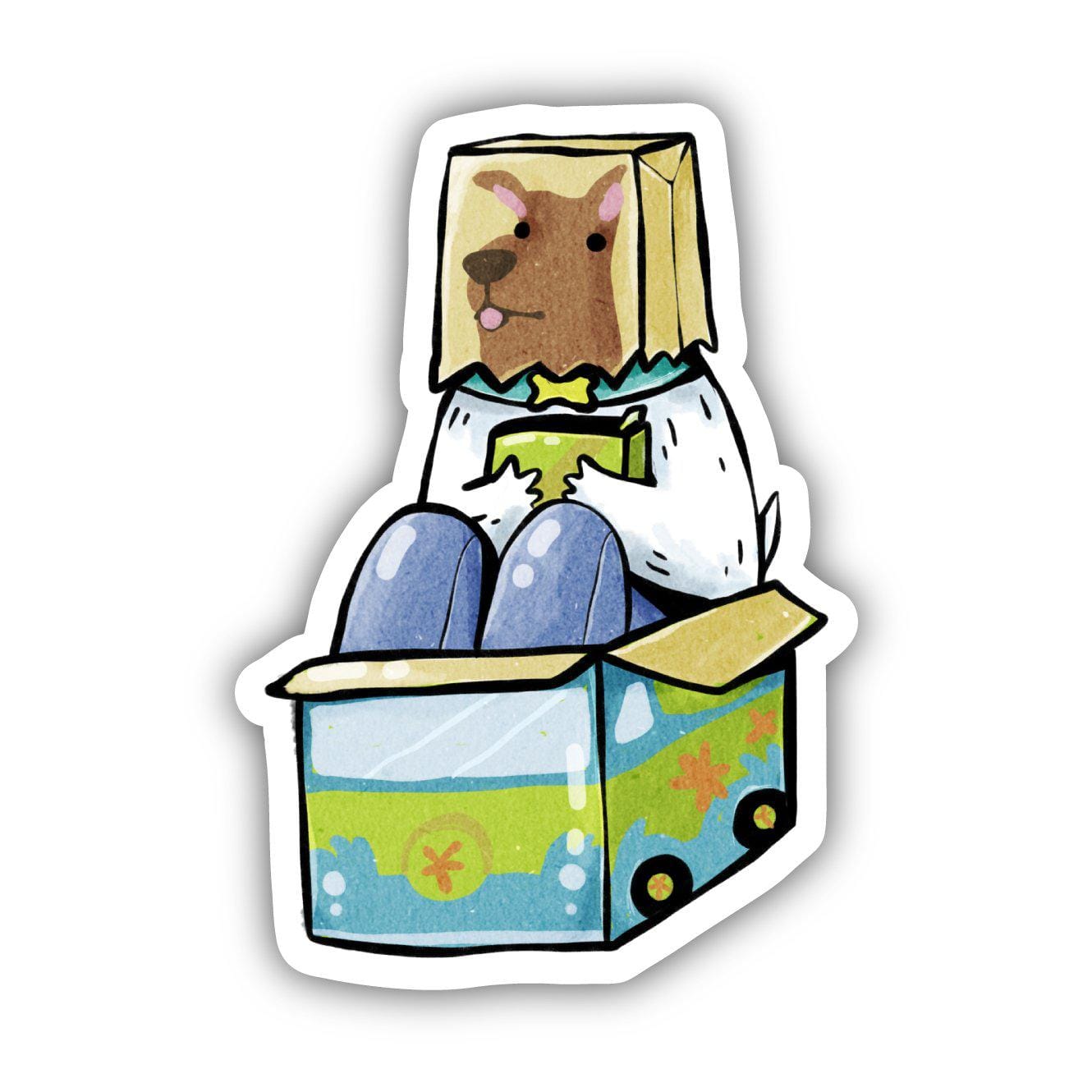  Detective Dog Spooky Kid Sticker、mySite、ghnorth