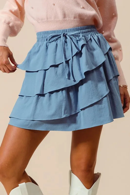  Flirt Factor Ruffle Mini Skirt、mySite、justintrudeaud