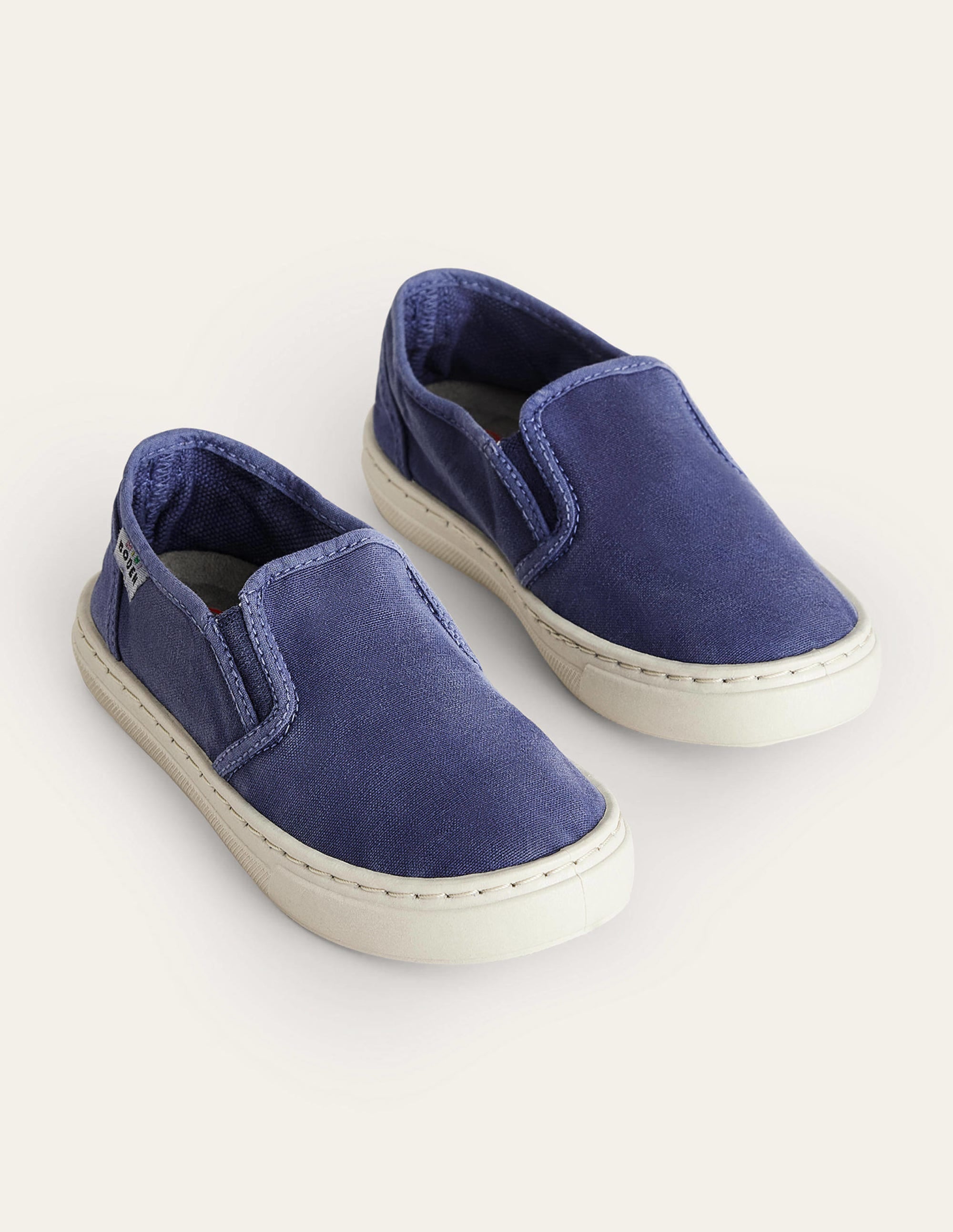  Boys Canvas Slip-ons-College Navy、mySite、ashleygrahame
