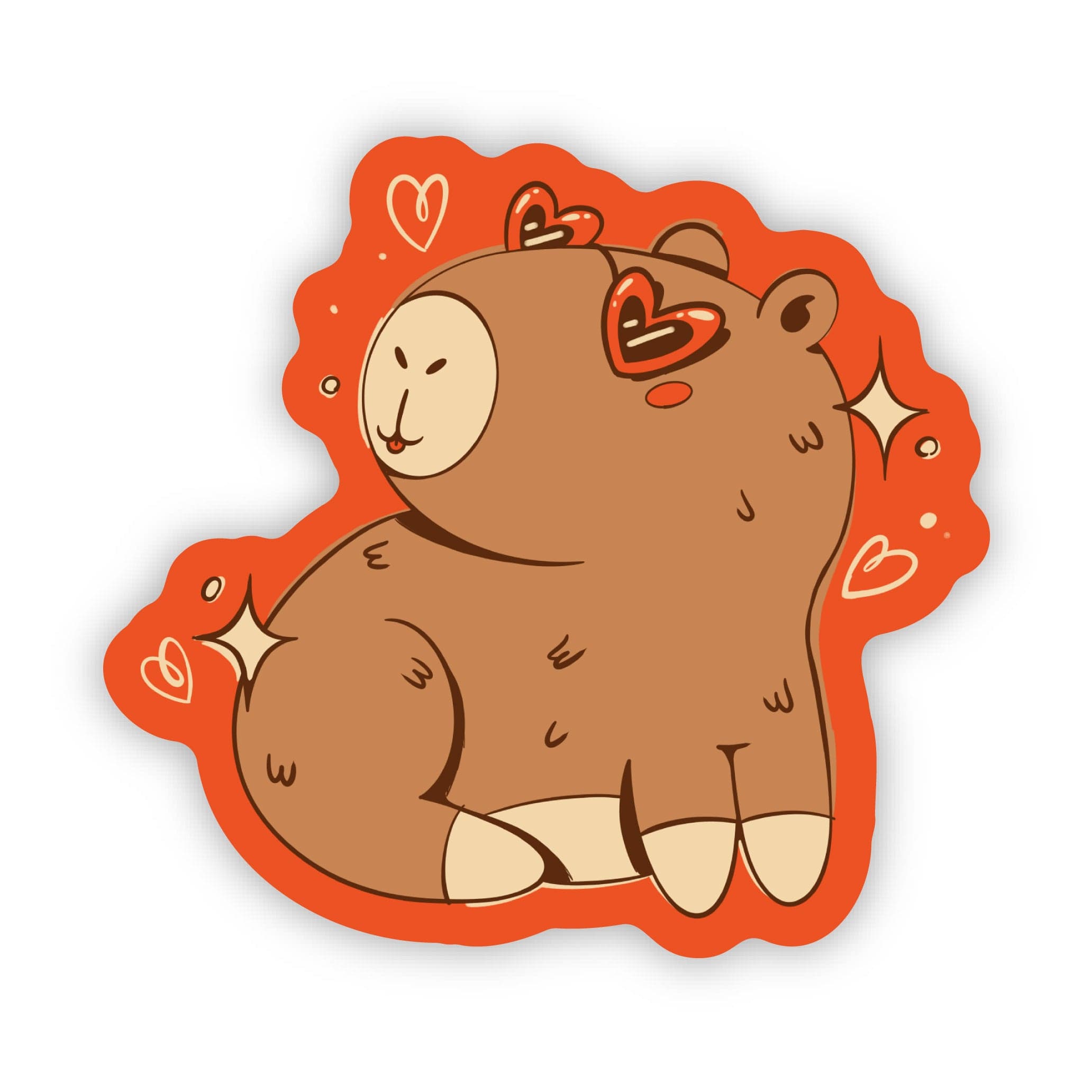 Cute Capybara In Sunglasses Sticker、mySite、elrpsem3k