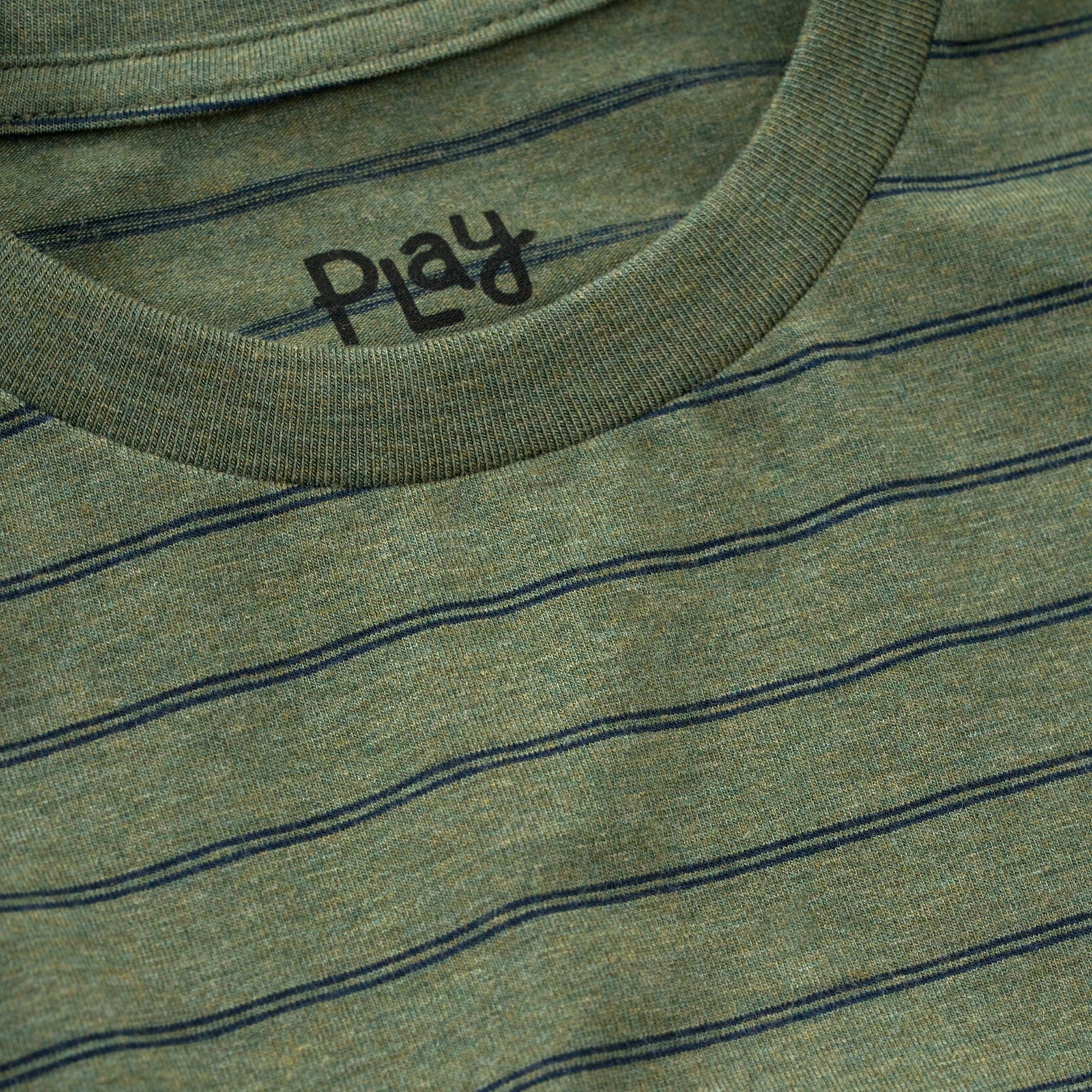 Olive Stripes Short Sleeve Relaxed Tee、mySite、g9winljtr