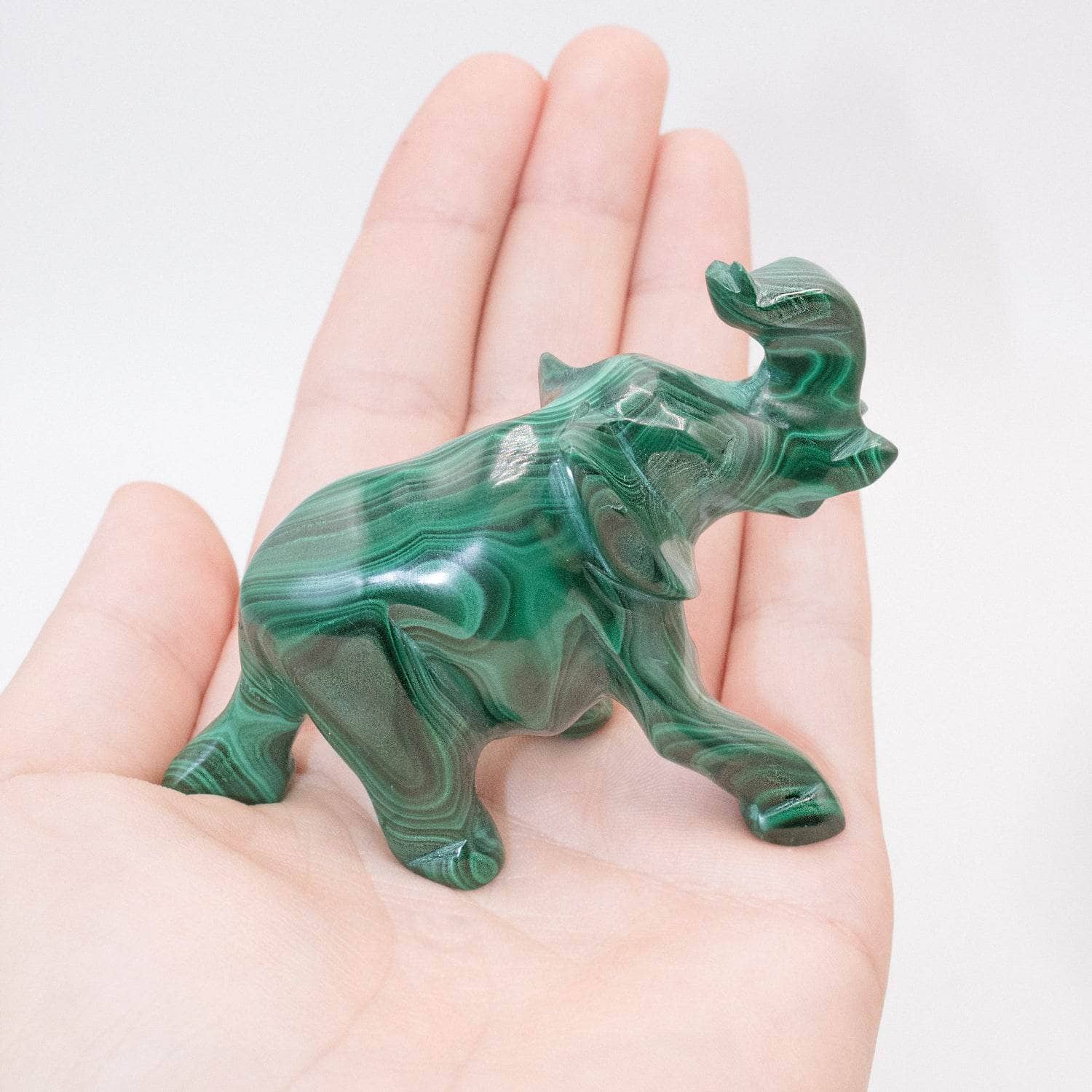 Genuine Malachite Elephants - Hand Carved - 1 of a Kind、mySite、hinf8tx79