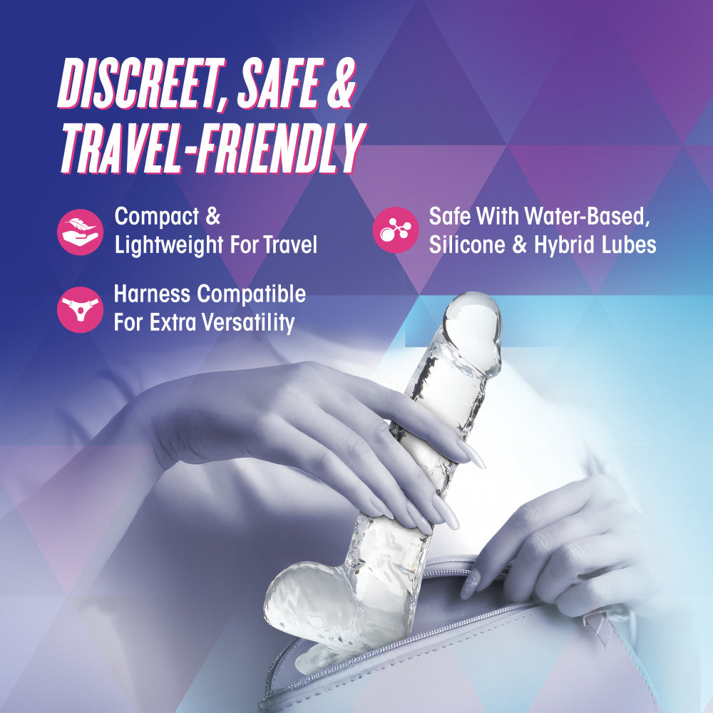 Naturally Yours By Blush® | Realistic Diamond 6-Inch Long Dildo With Balls & Suction Cup Base、mySite、bottomscart