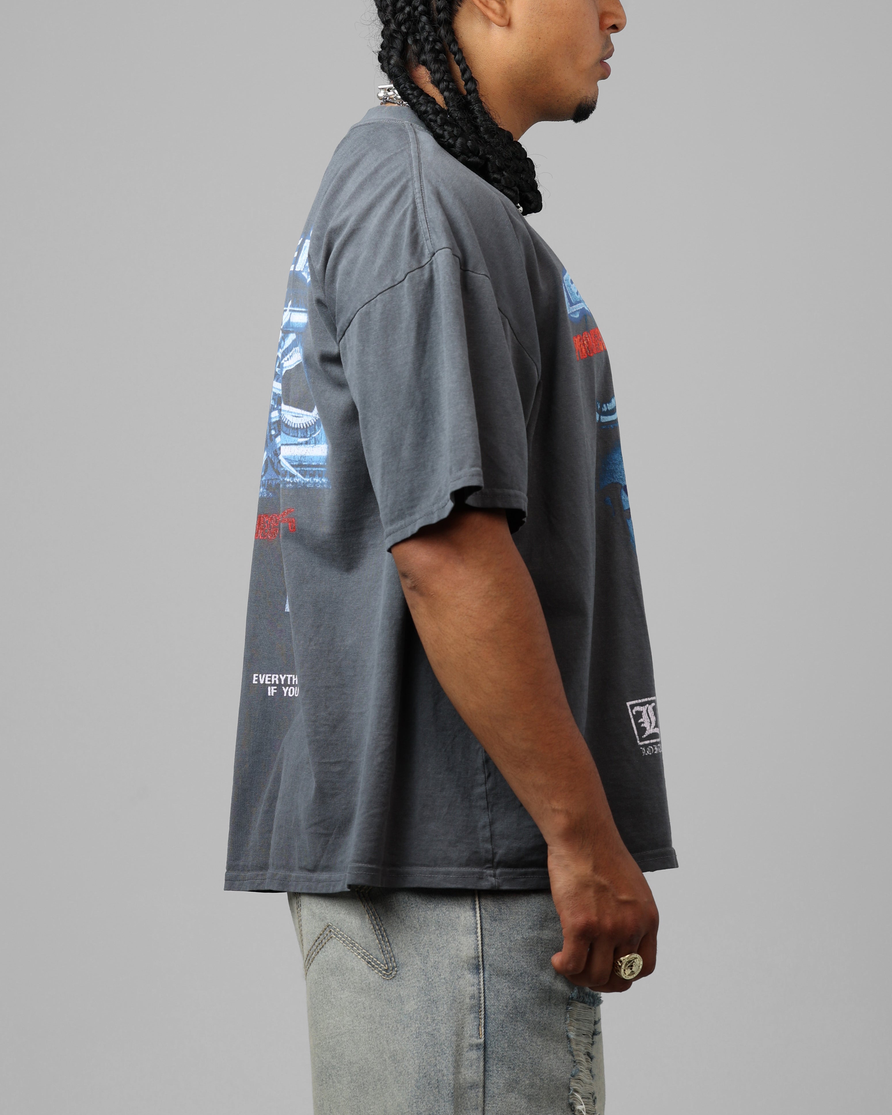 Loiter Project Dark Vintage T-Shirt Washed Charcoal、mySite、zt4zffjzw